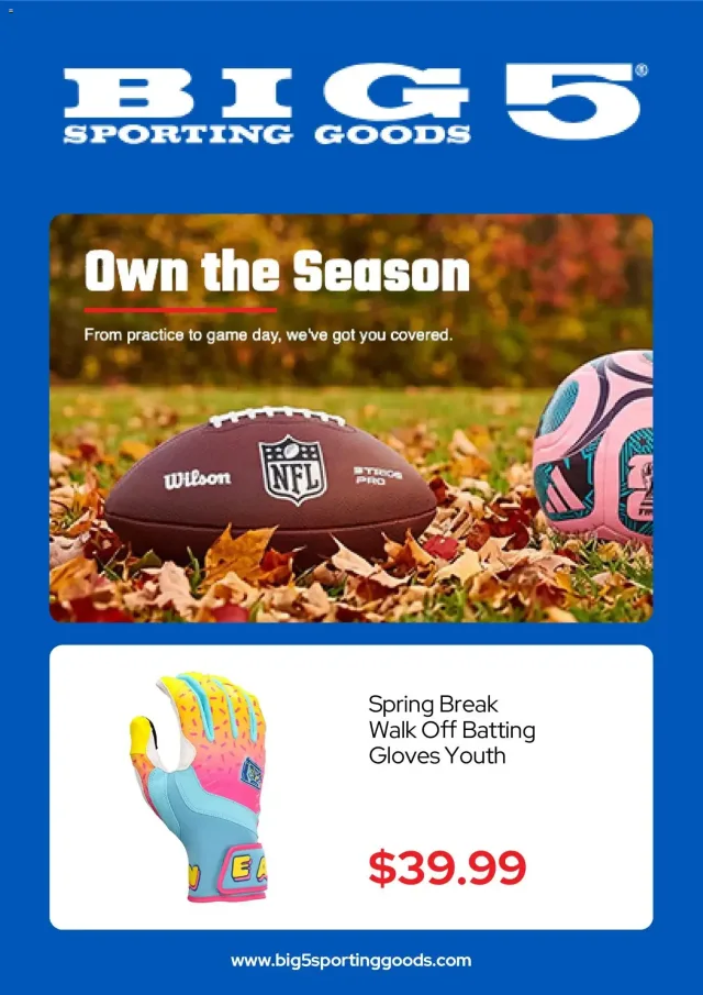 Big 5 Sporting Goods – Big 5 Sporting Goods Weekly Ad (19.10.2026 – 19.11.2026)