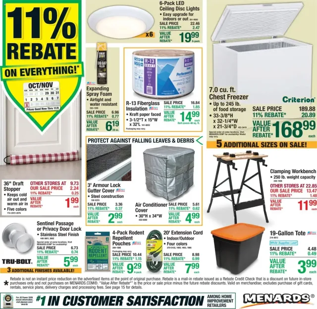 Menards – Menards Weekly Ad (28.10.2026 – 08.11.2026)