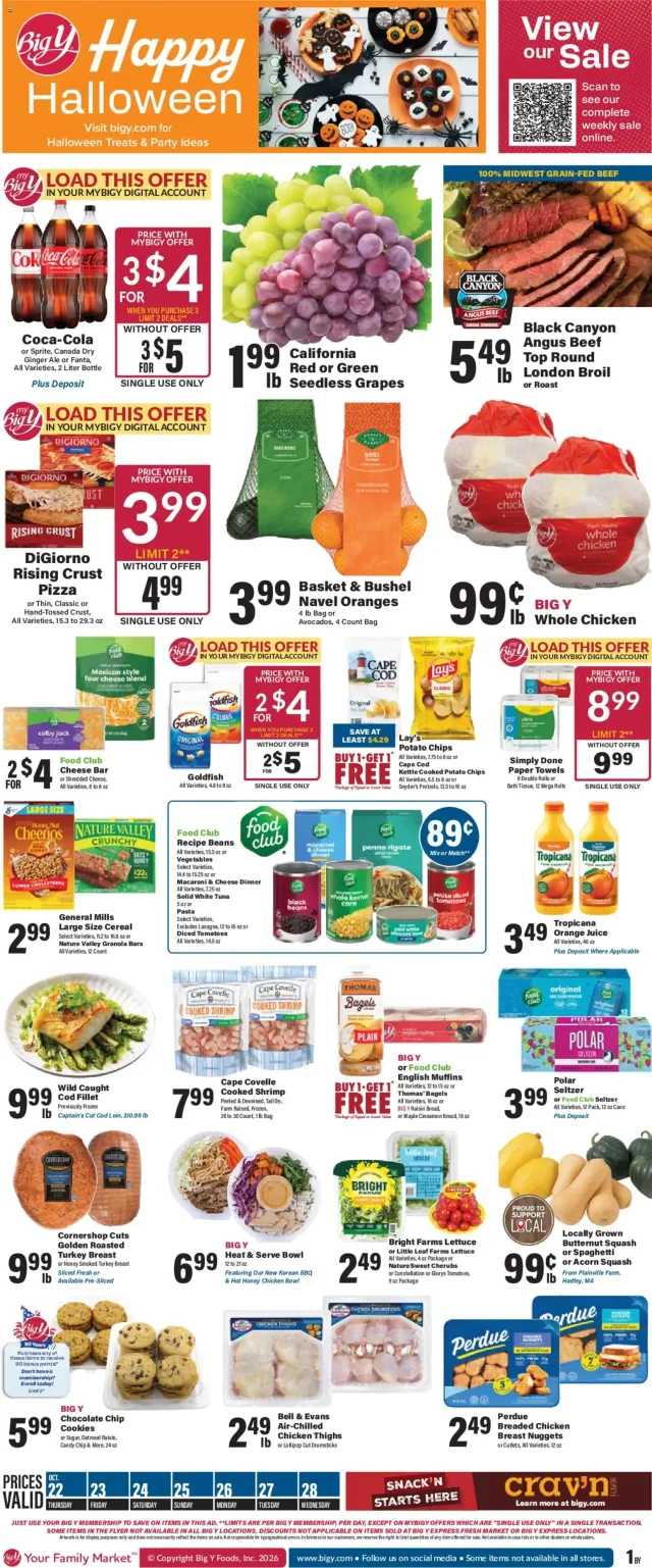 Big Y – Big Y Weekly Ad (22.10.2026 – 28.10.2026)