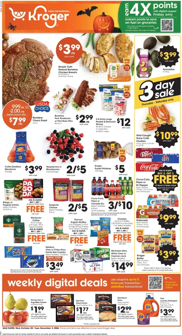 Kroger – Kroger Weekly Ad (28.10.2026 – 03.11.2026)