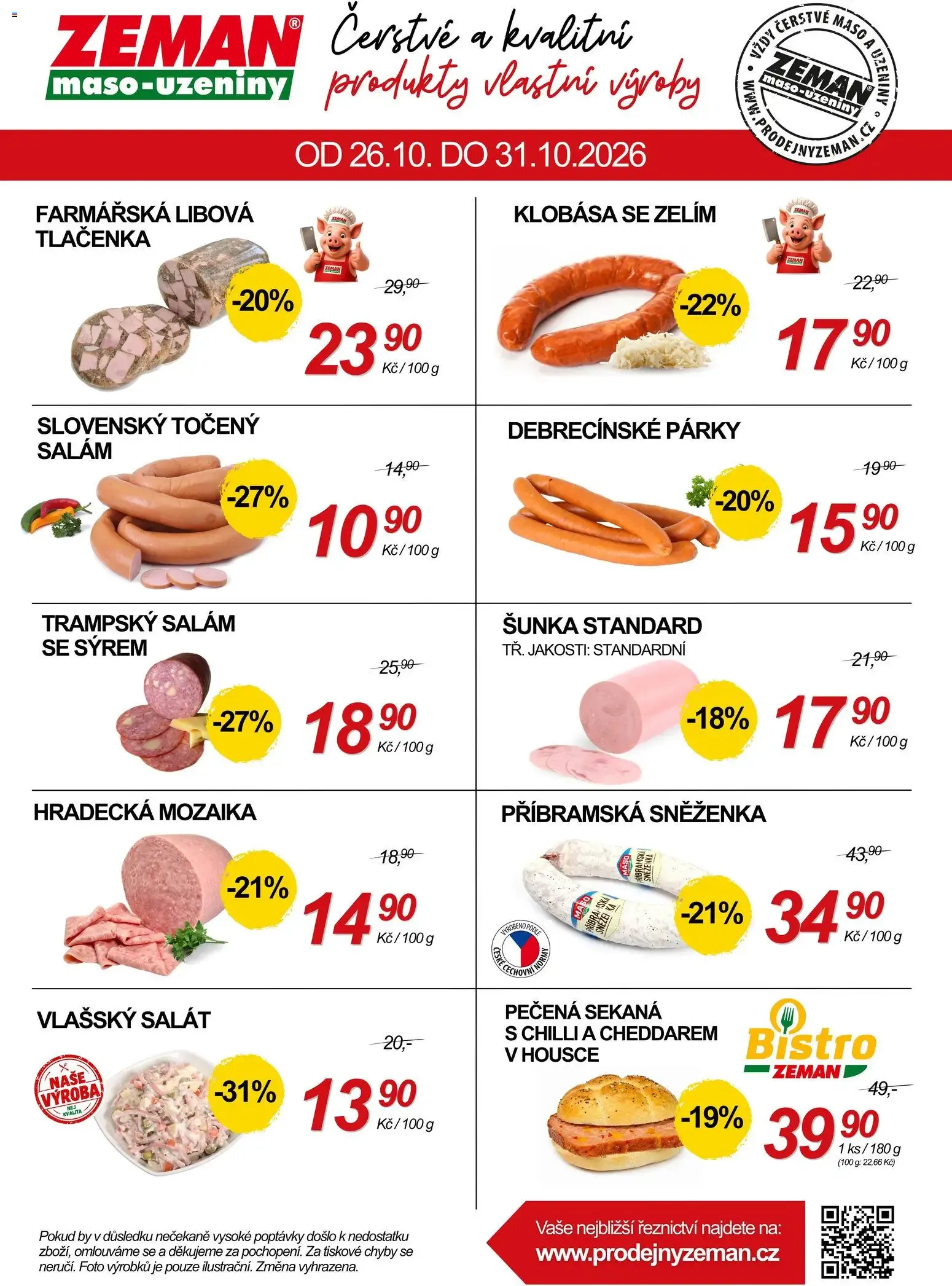 Prodejny Zeman – Prodejny Zeman leták (26.10.2026 – 31.10.2026) – Strana 2