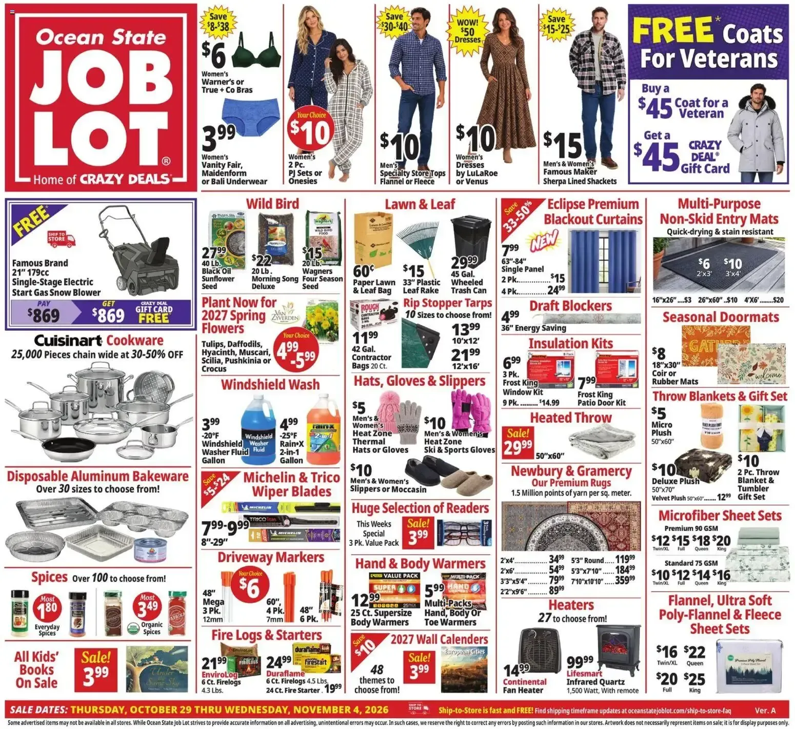 Ocean State Job Lot – Ocean State Job Lot Weekly Ad (29.10.2026 – 04.11.2026)