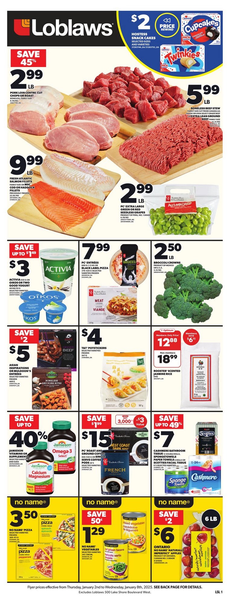 Loblaws Flyer Sale January 2 – January 8, 2025