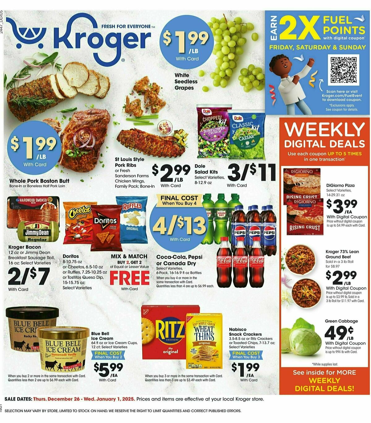 Kroger Weekly Ad from December 26Kroger Weekly Ad from December 26- Page 3Kroger Weekly Ad from December 26- Page 4Kroger Weekly Ad from December 26- Page 5Kroger Weekly Ad from December 26- Page 6