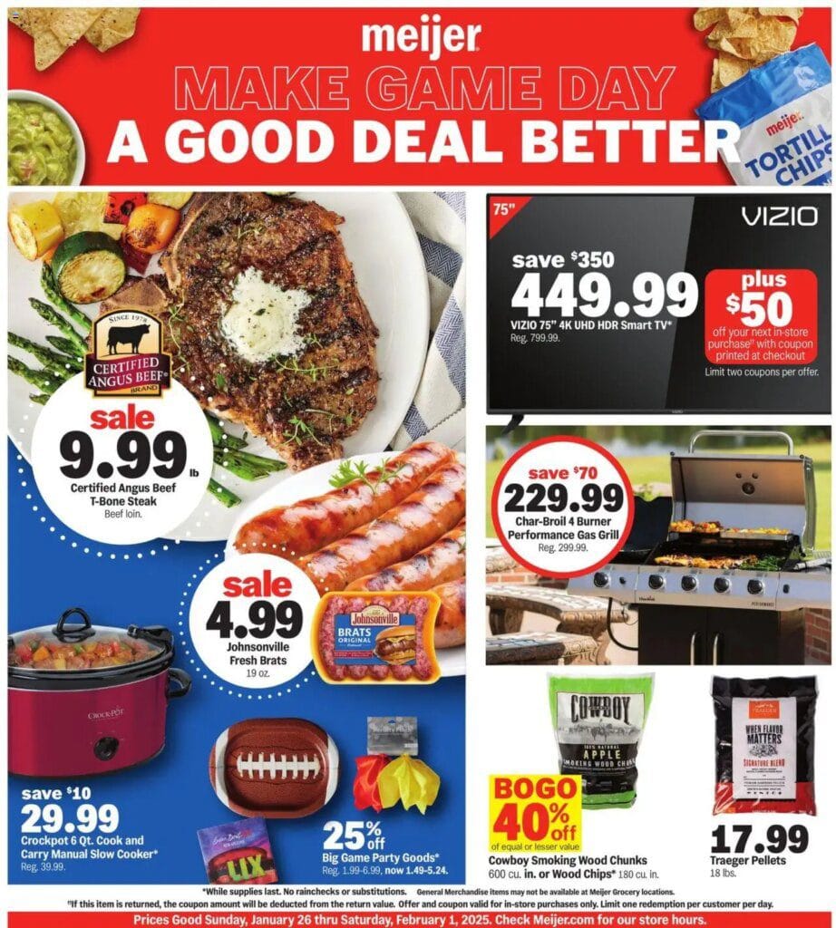 Meijer Super Bowl Ad 0126 0201 2025 Flyer