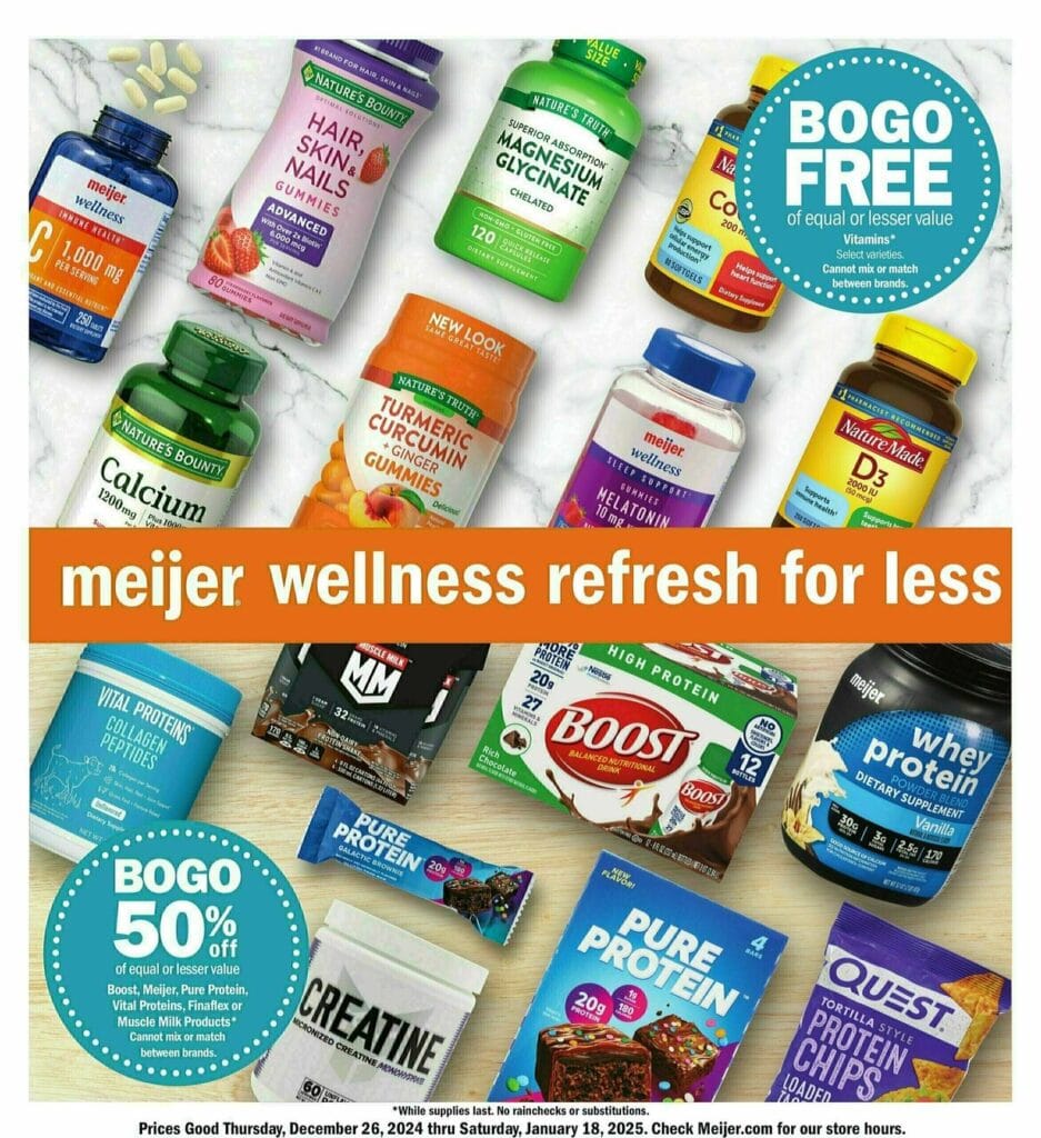 Meijer Wellness refresh for less Weekly Ad from December 26Meijer