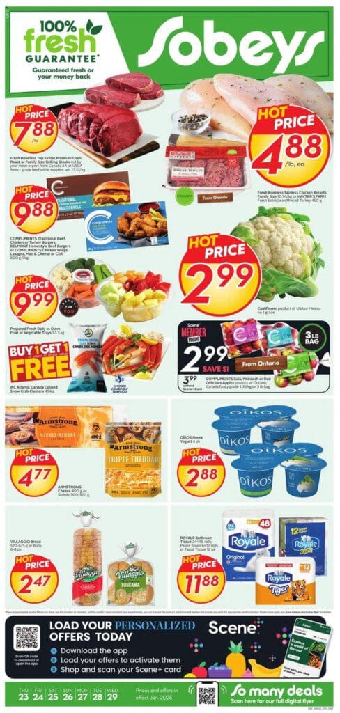 Sobeys weekly flyer circulaire from Jan 23 2025 scaled