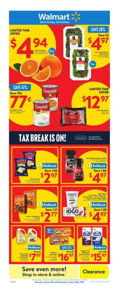 Walmart Flyer West January 9 – January 15 2025