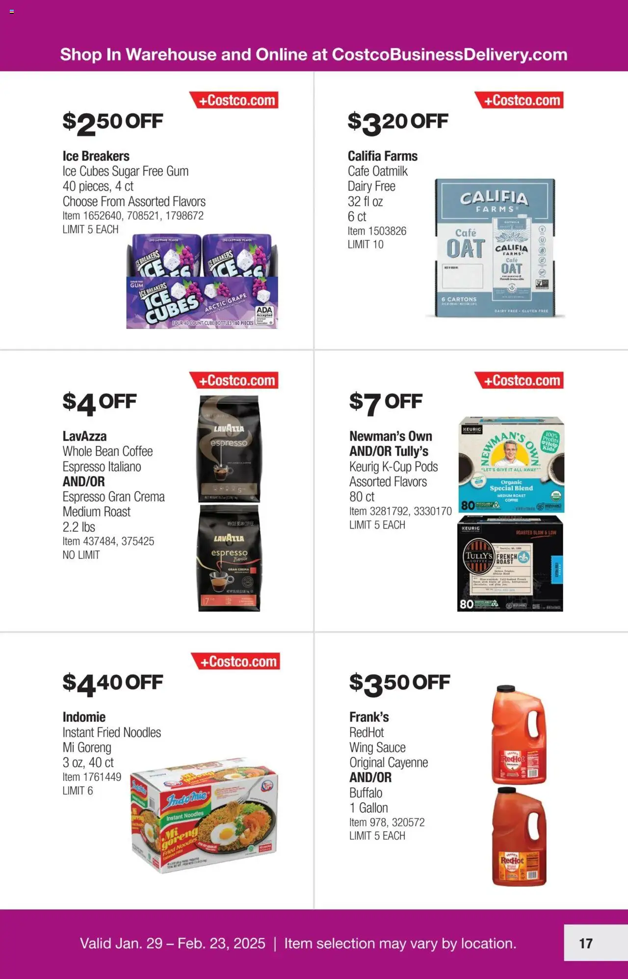 Costco Savings Event from 01/29/2025 - Flyer - Page number 17