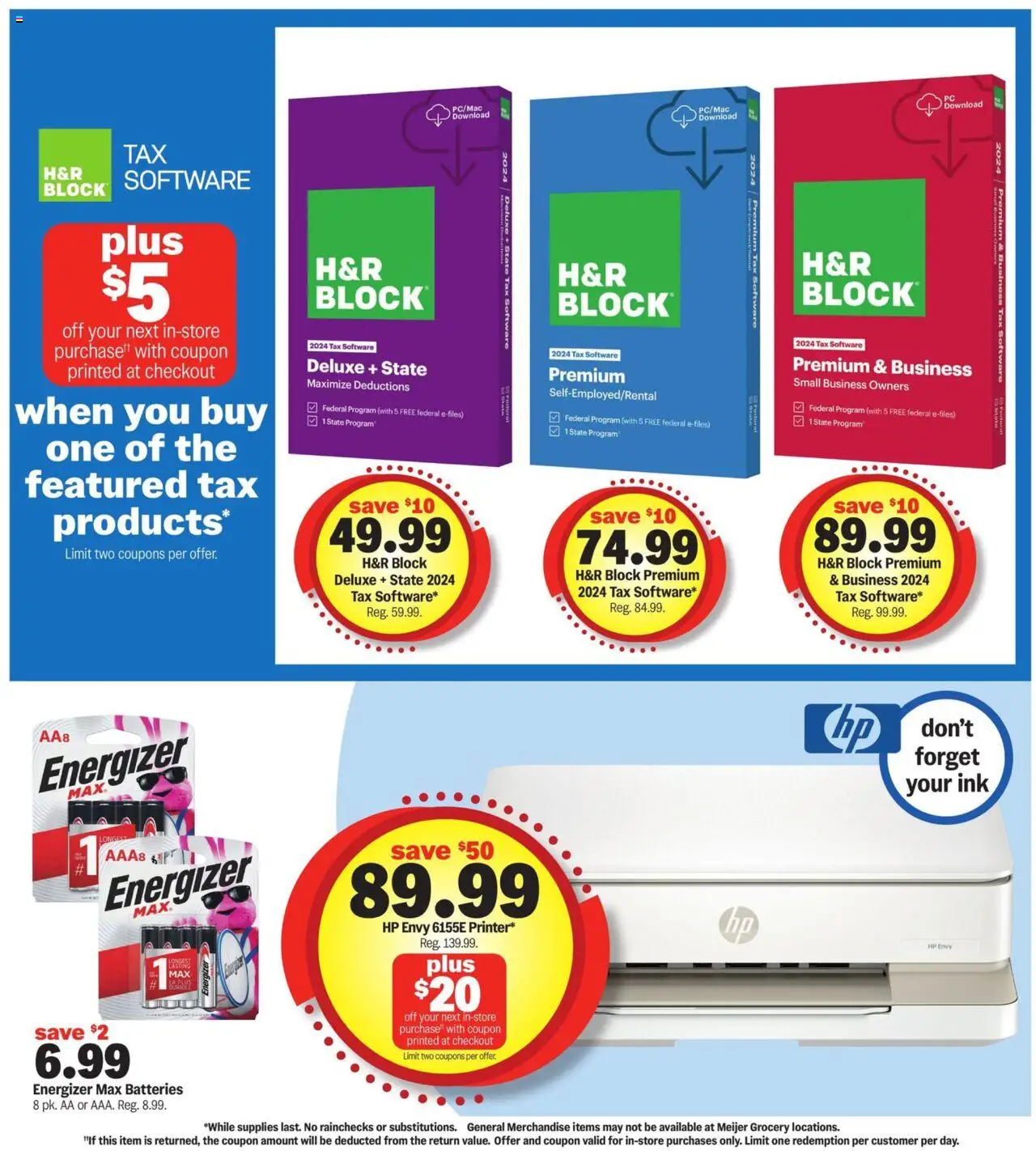 MEIJER AD from 02/16/2025 - More Deals Across the Store - PREVIEW - Page number 2 - Ink