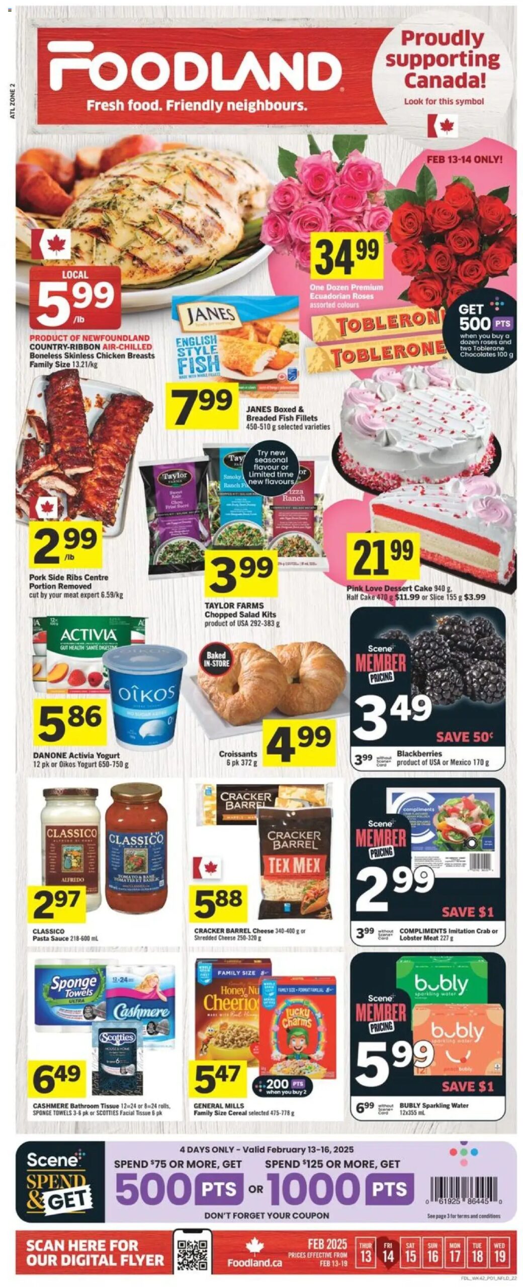 Foodland weekly flyer starting Feb 13, 2025 ⭐️