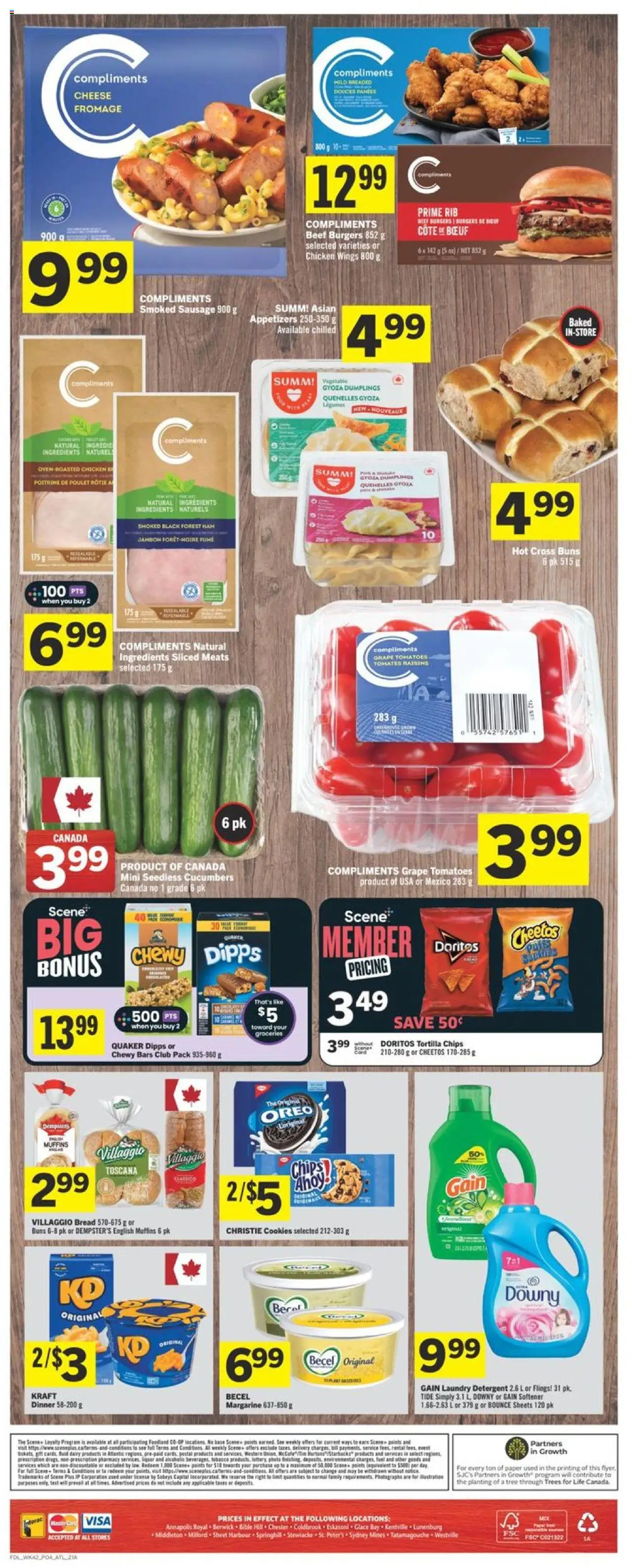 Foodland flyer valid from Feb 13, 2025 - page number 2 - Cheese, Bread, Ham, Chicken, Tomatoes, Chips, Chicken wings, Detergent