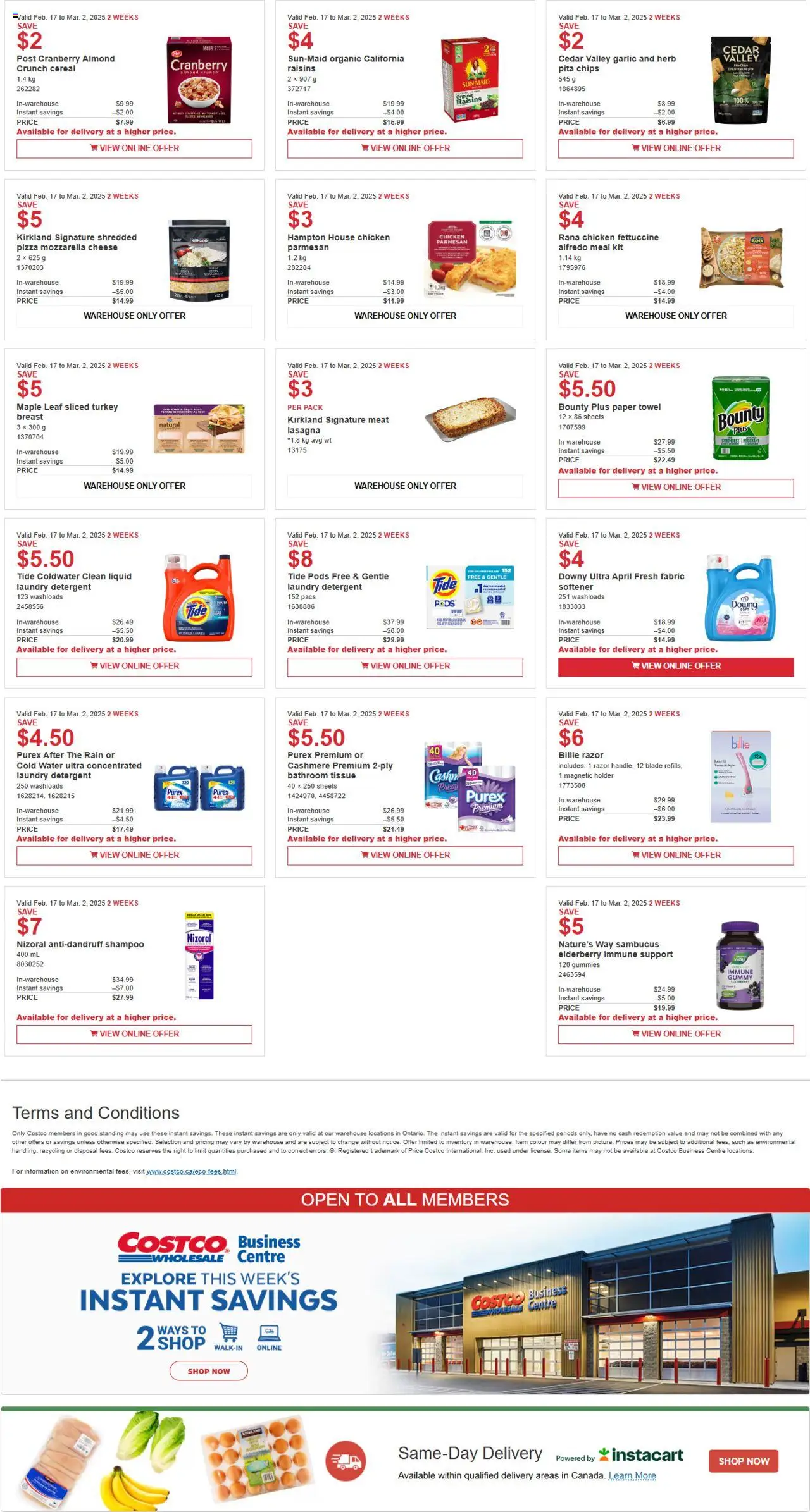 Costco flyer valid from Feb 17, 2025 - page number 2