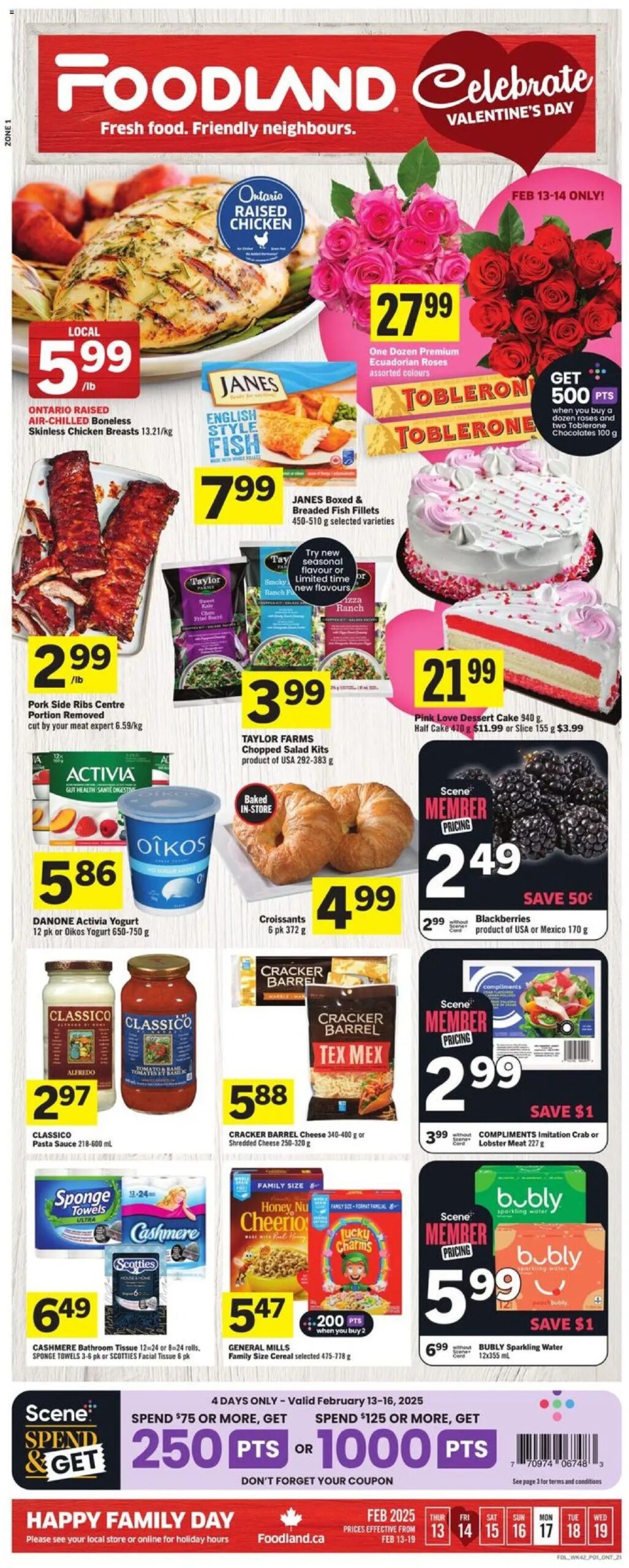 Foodland weekly flyer starting Feb 13, 2025 ⭐️