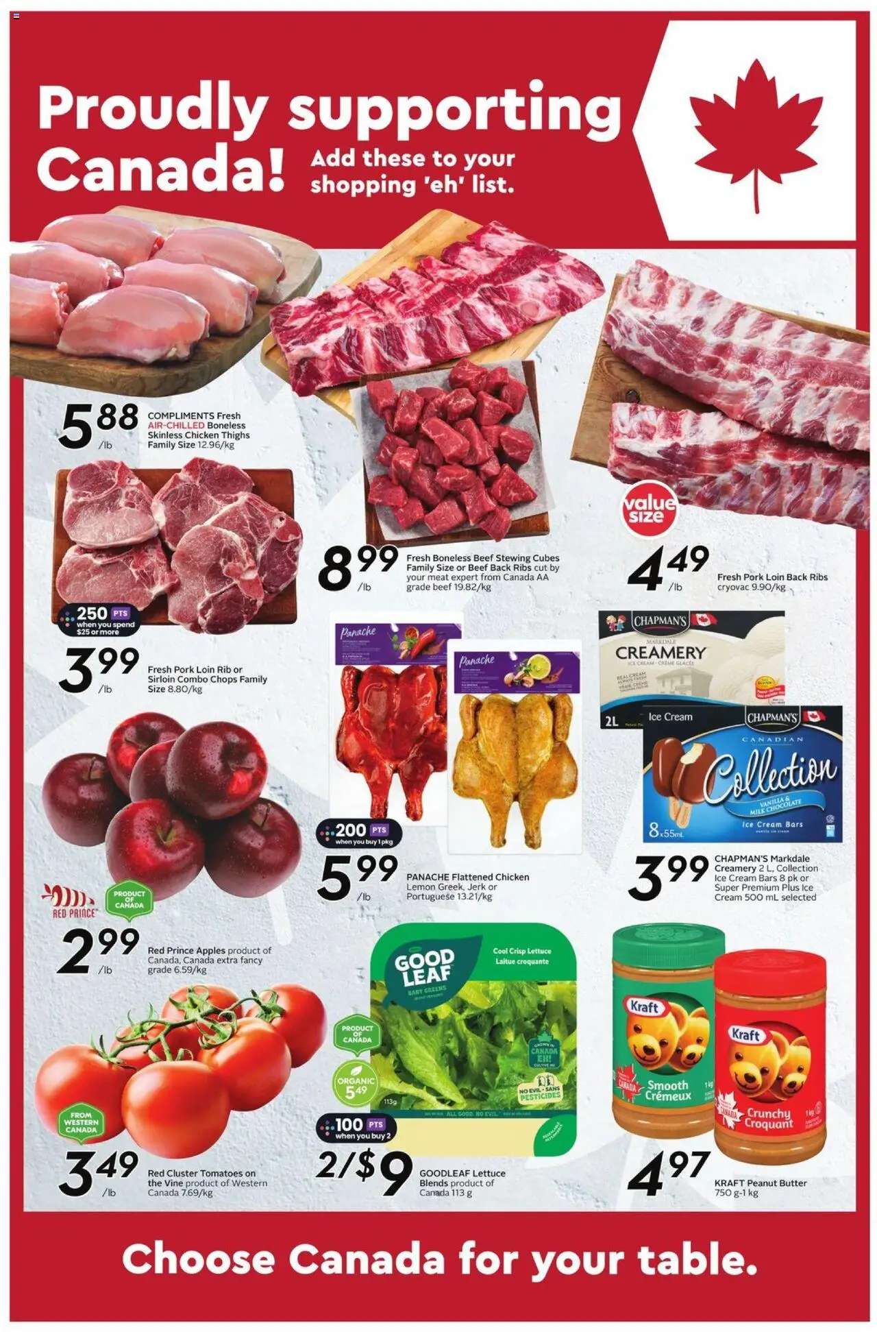 Sobeys flyer valid from Feb 13, 2025 - page number 2 - Milk, Butter, Chocolate, Chicken, Pork, Apples, Tomatoes, Cream