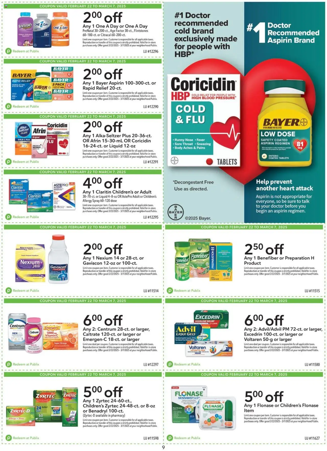 Publix Weekly ad from (02/22/2025) - Ad this week, Flyer - Page number 9