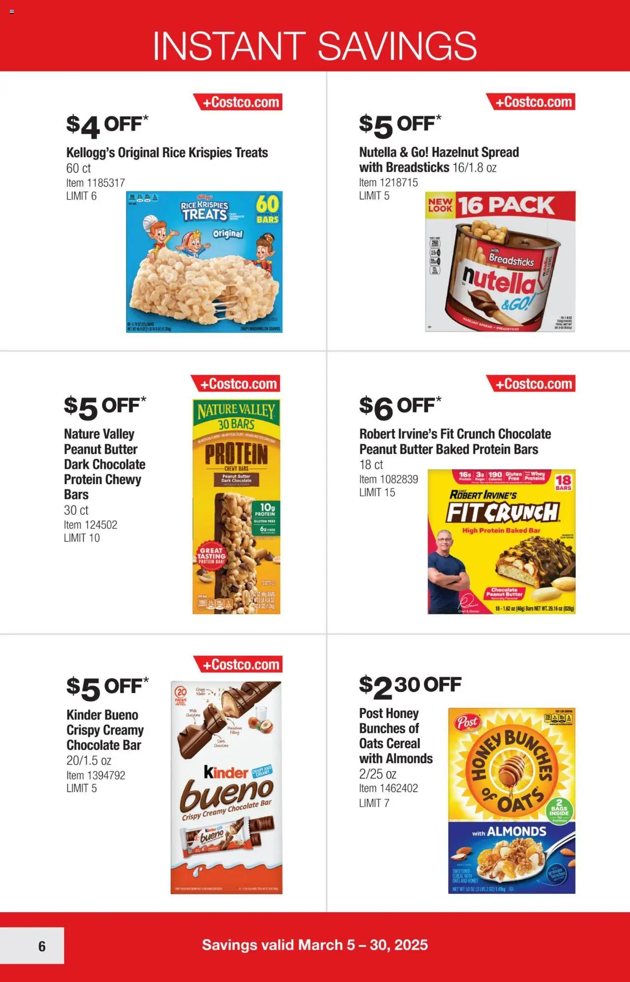 Costco Savings Event from 03/05/2025 - Flyer - Page number 6