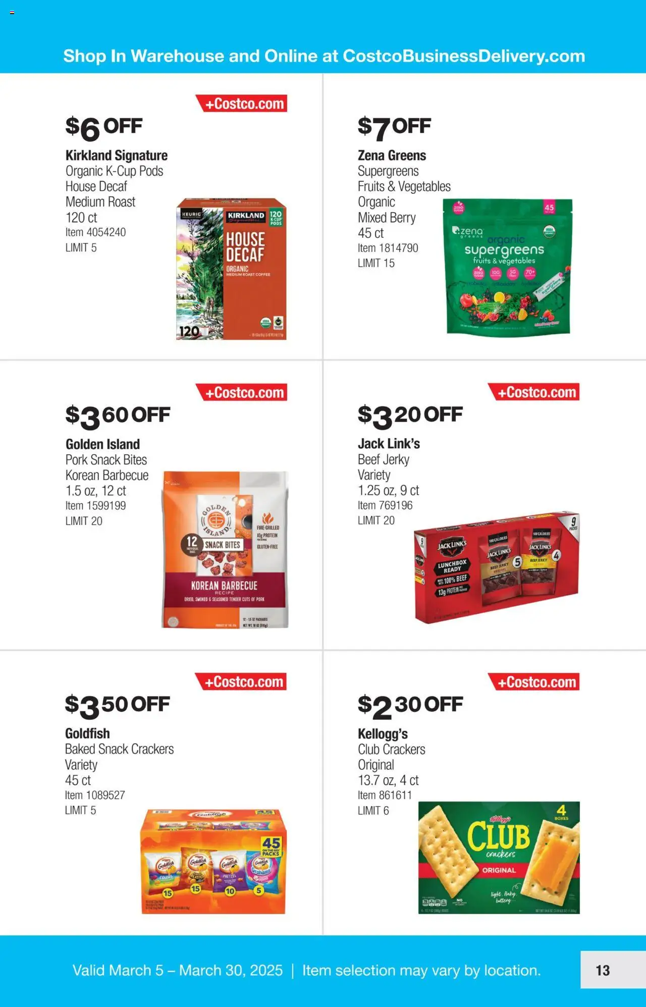 Costco Savings Event from 03/05/2025 - Flyer - Page number 13
