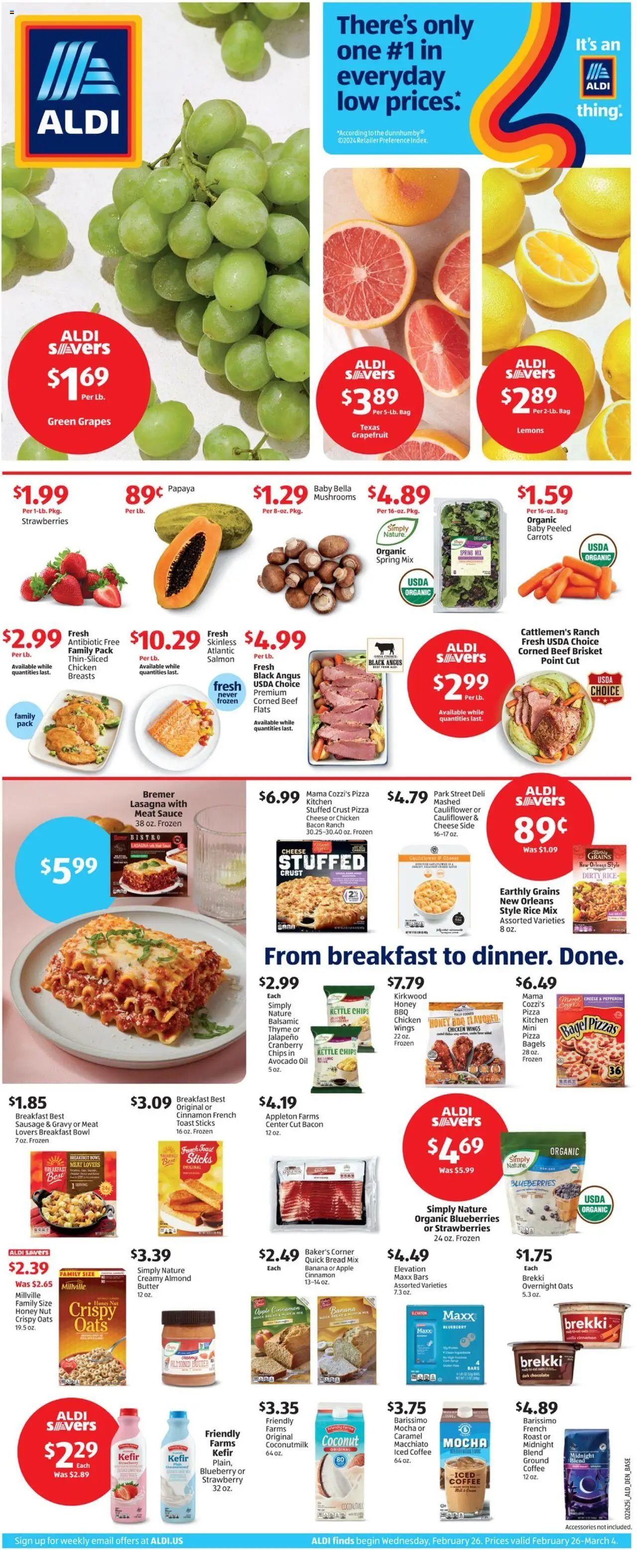 Aldi Weekly Ad from 02/26/2025 - Flyer, Sales ad - Page number 1