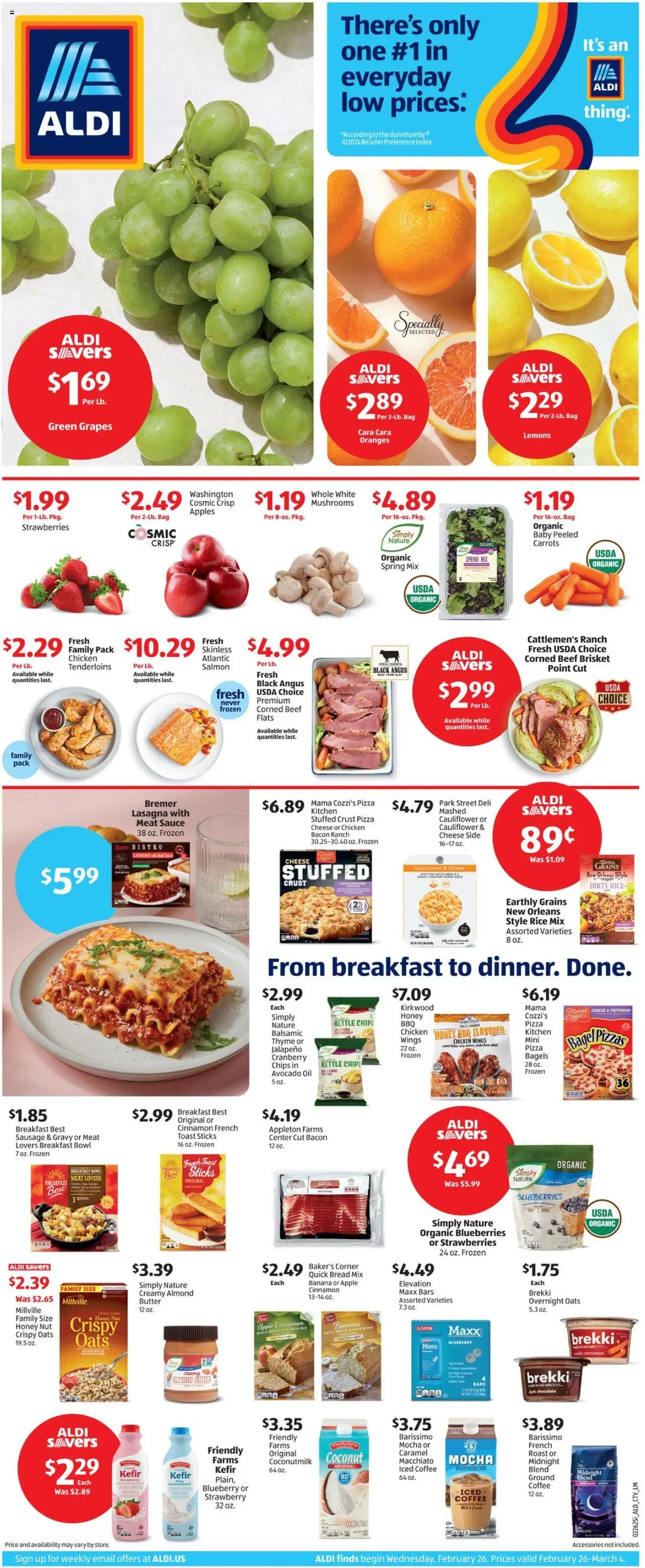 Aldi Weekly Ad from 02/26/2025 - Flyer, Sales ad - Page number 1