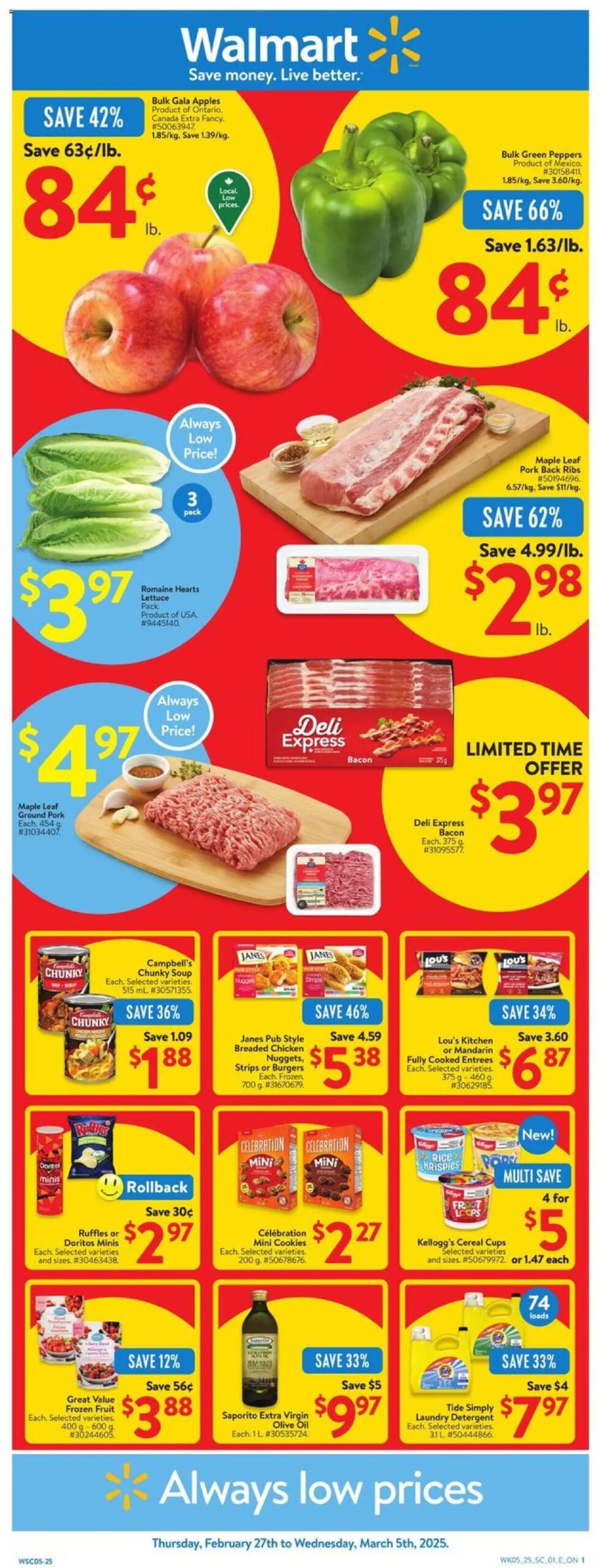 Walmart circulaire valide 27 févr. 2025 - 5 mars 2025