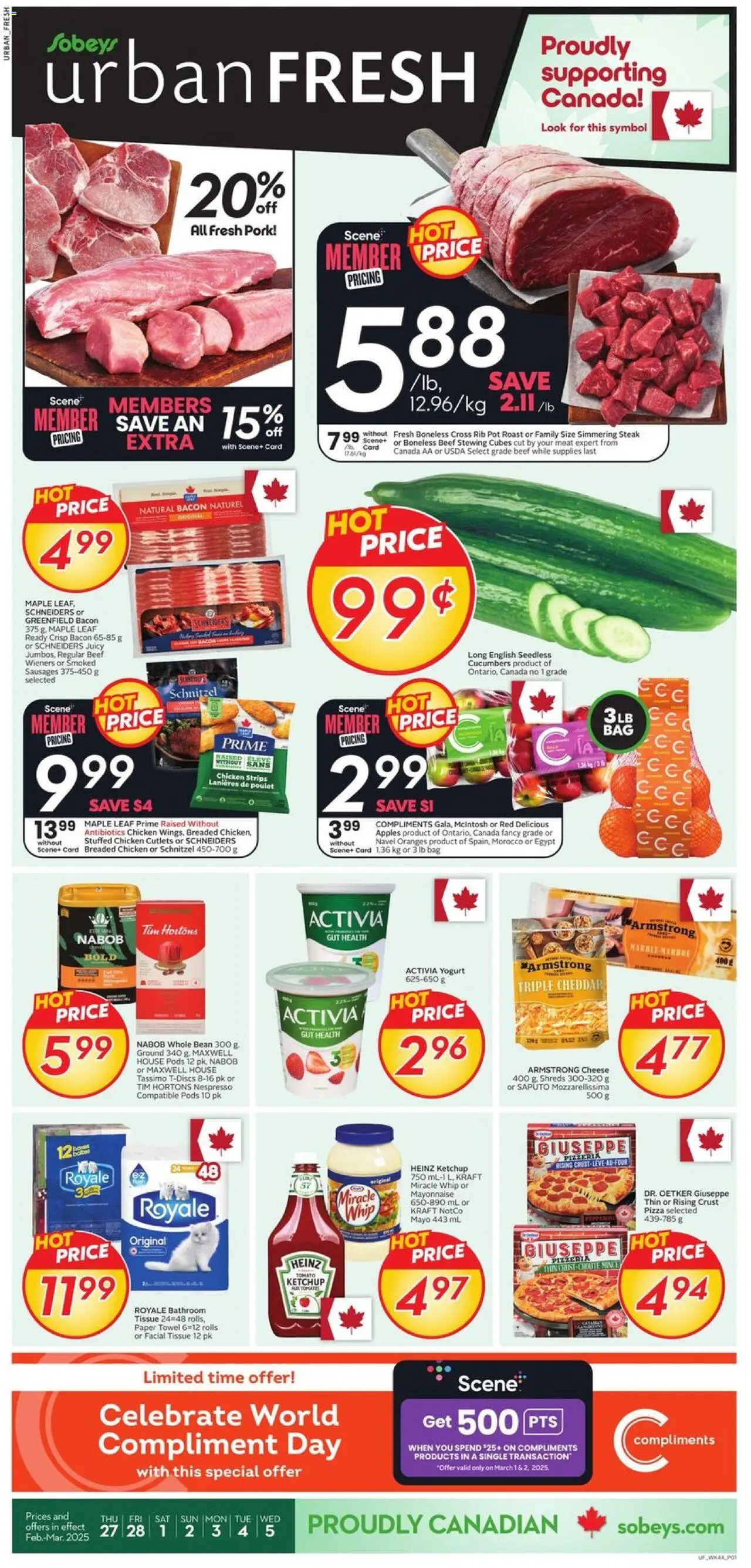 Sobeys flyer valid from Feb 27, 2025 - page number 1