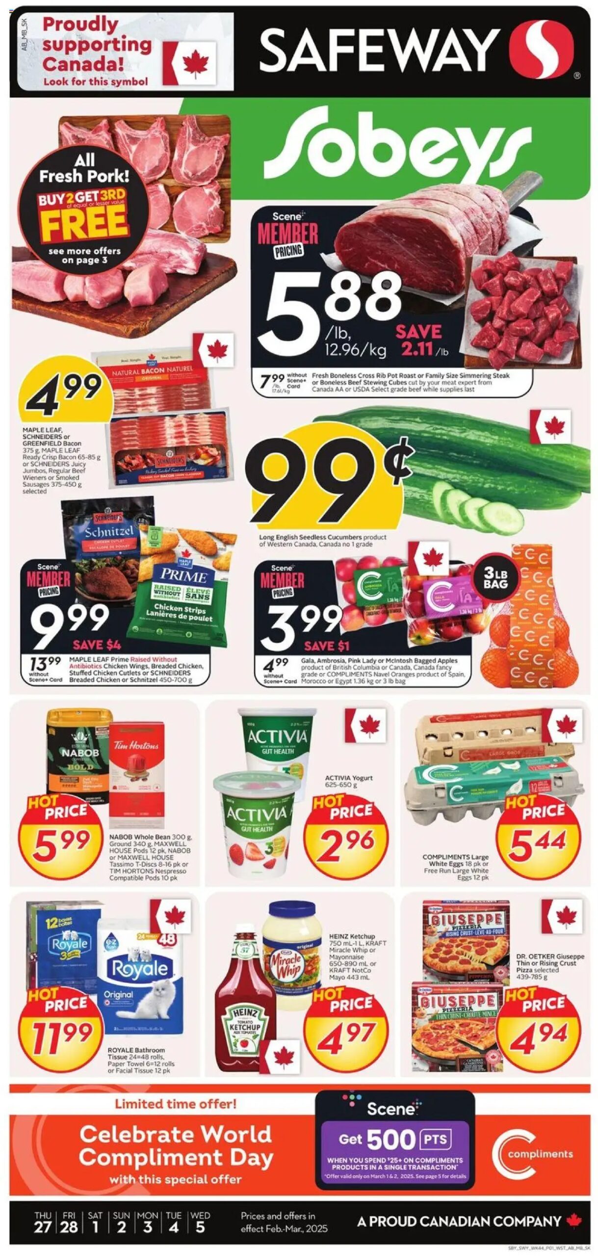 Sobeys weekly flyer starting Feb 27, 2025 ⭐️