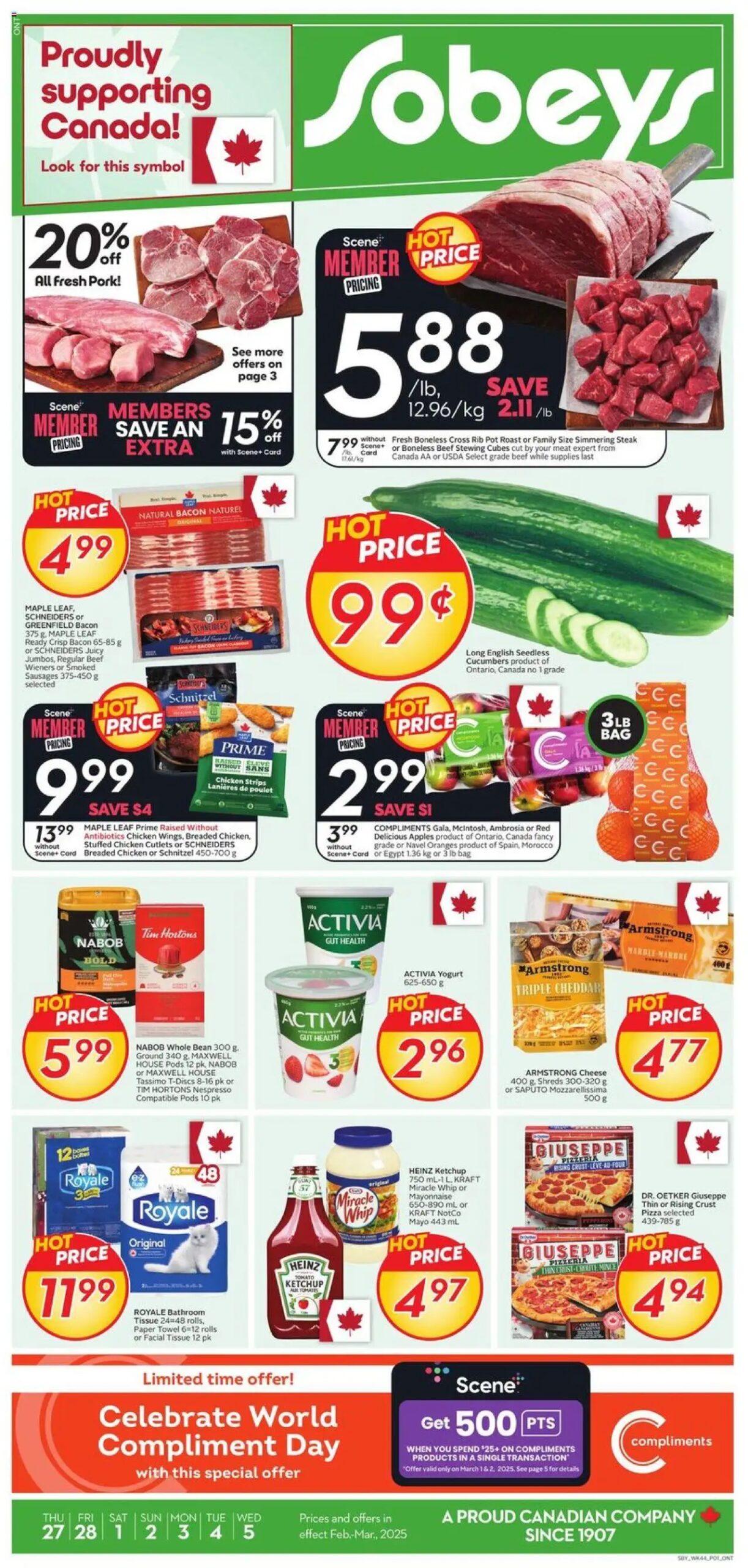 Sobeys weekly flyer starting Feb 27, 2025 ⭐️