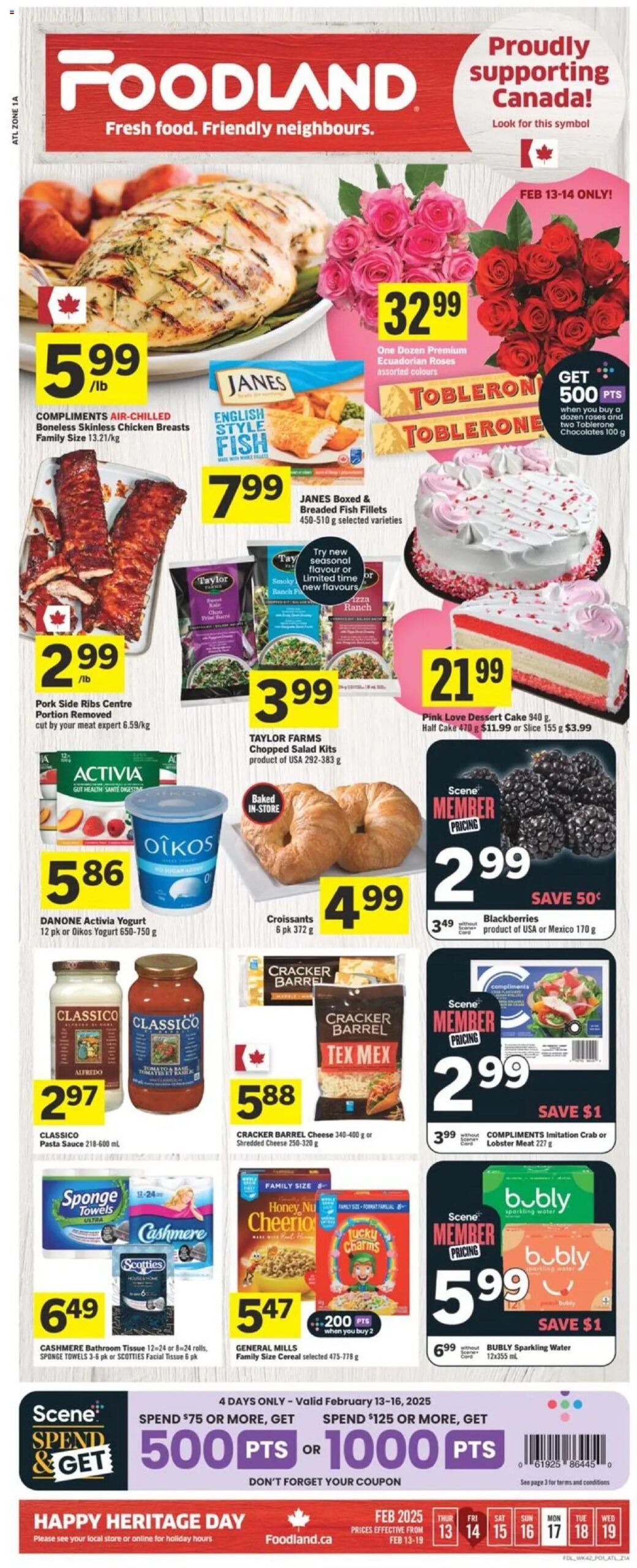 Foodland weekly flyer starting Feb 13, 2025 ⭐️