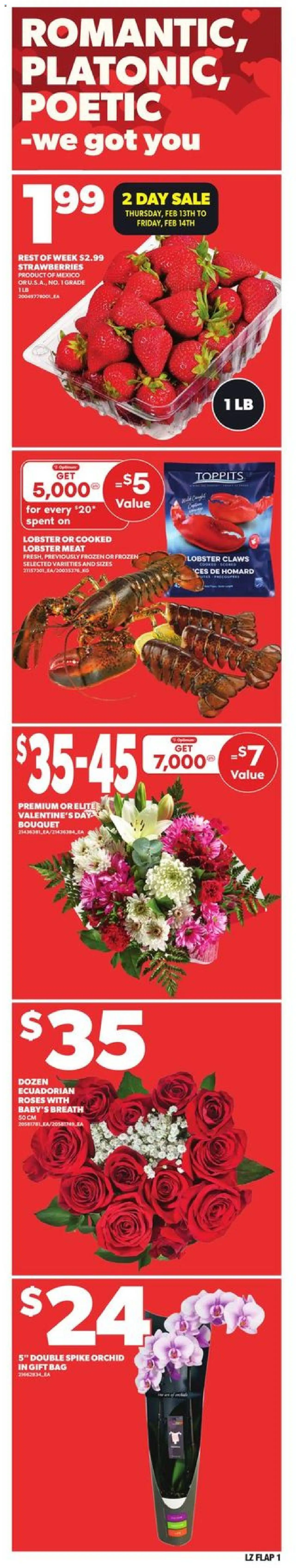 Loblaws flyer valid from Feb 13, 2025 - page number 1