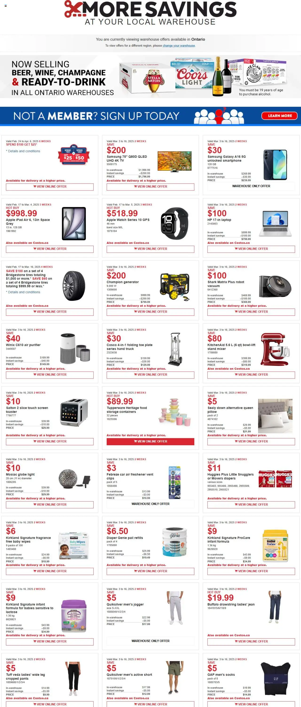 Costco flyer valid from Mar 03, 2025 - page number 1