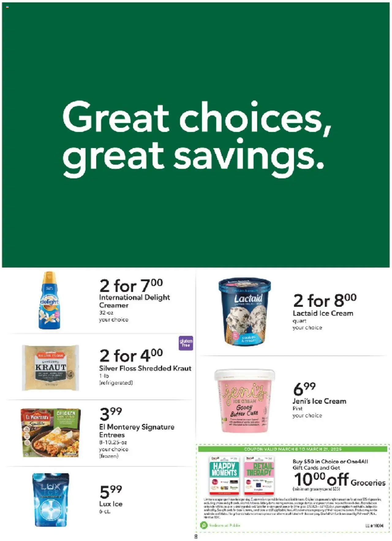 Publix Weekly ad from (03/08/2025) - Ad this week, Flyer - Page number 8