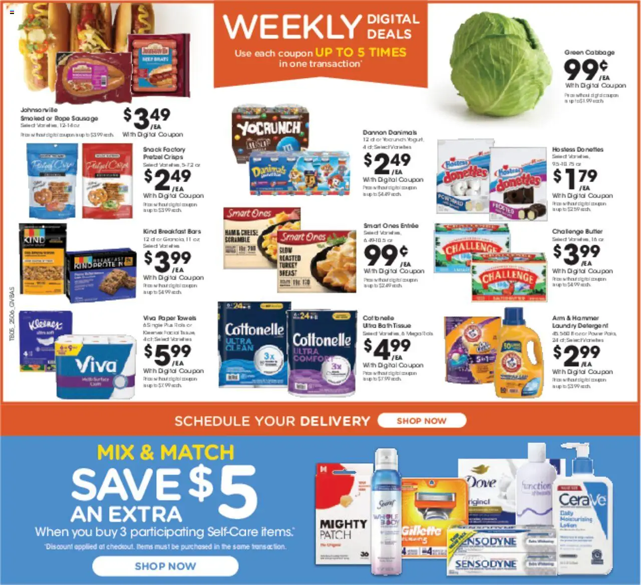 Kroger Weekly ads from 03/12/2025 >> Ad for next week - Page number 2 - Butter, Cheese, Ham, Sausage, Cabbage, Bath, Detergent, Hammer