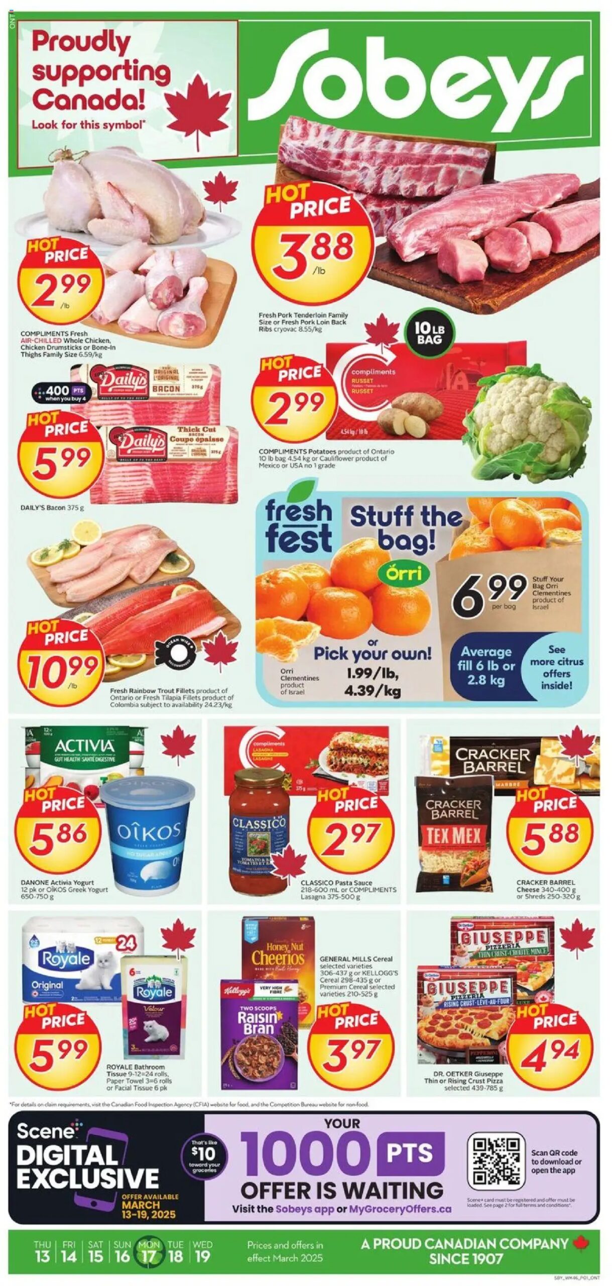 Sobeys circulaire valide 13 mars 2025 - 19 mars 2025