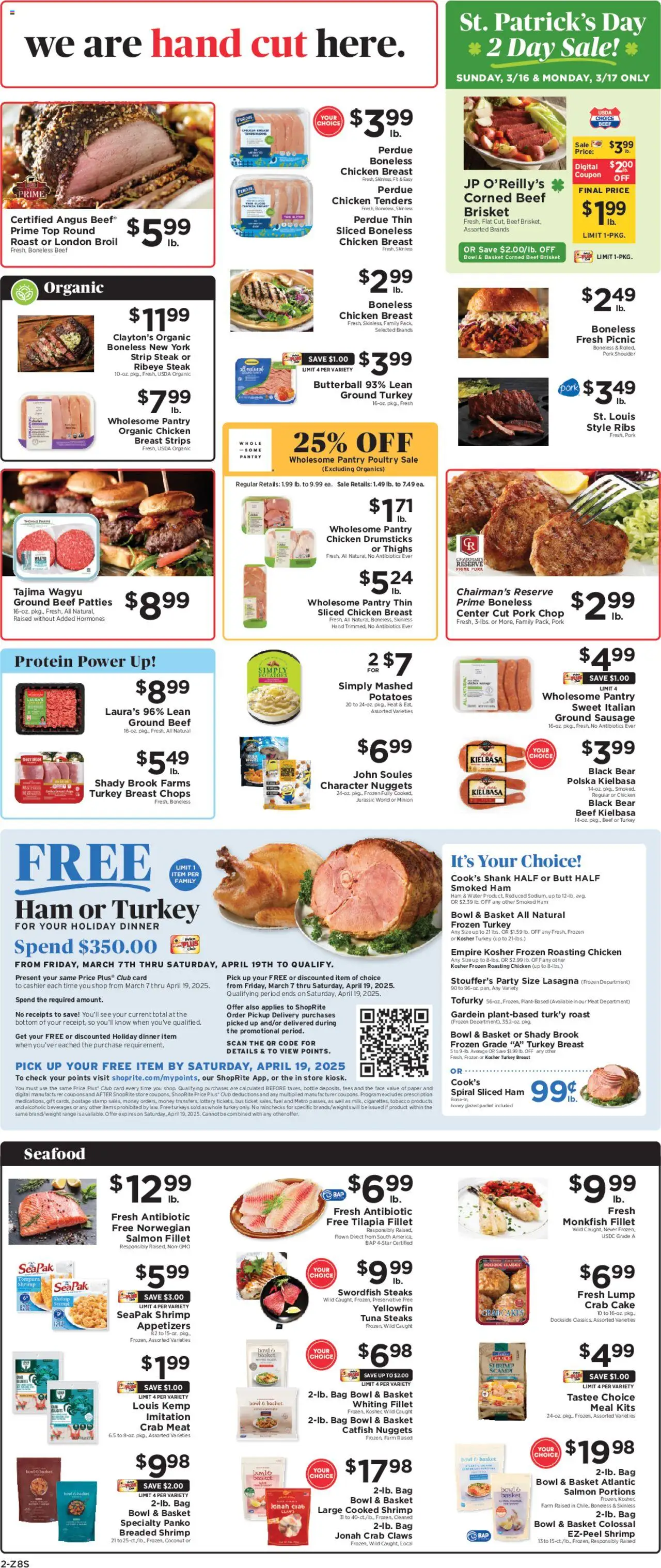 ShopRite Circular from 03/14/2025 >> Weekly Ad, flyer - Page number 2 - Pork, Beef, Potatoes, Water, Seafood, Bag, Basket, Poultry