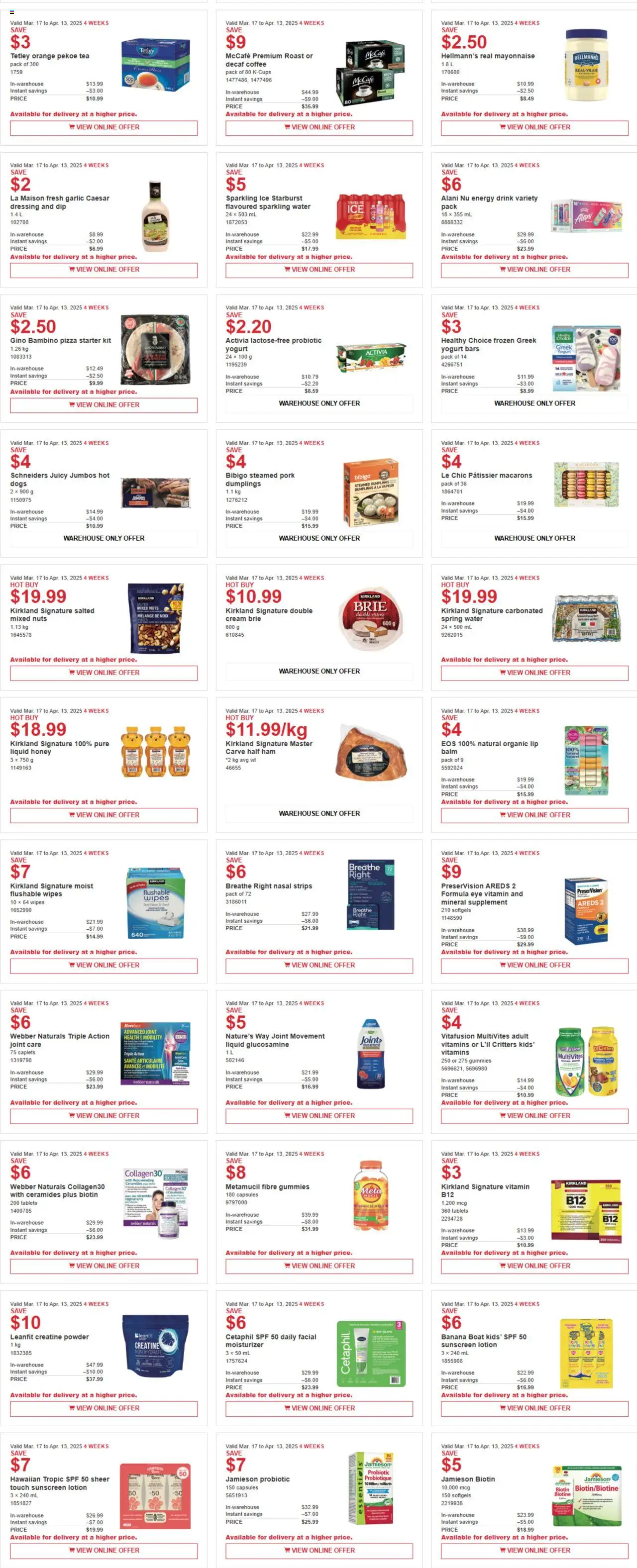 Costco flyer valid from Mar 17, 2025 - page number 2