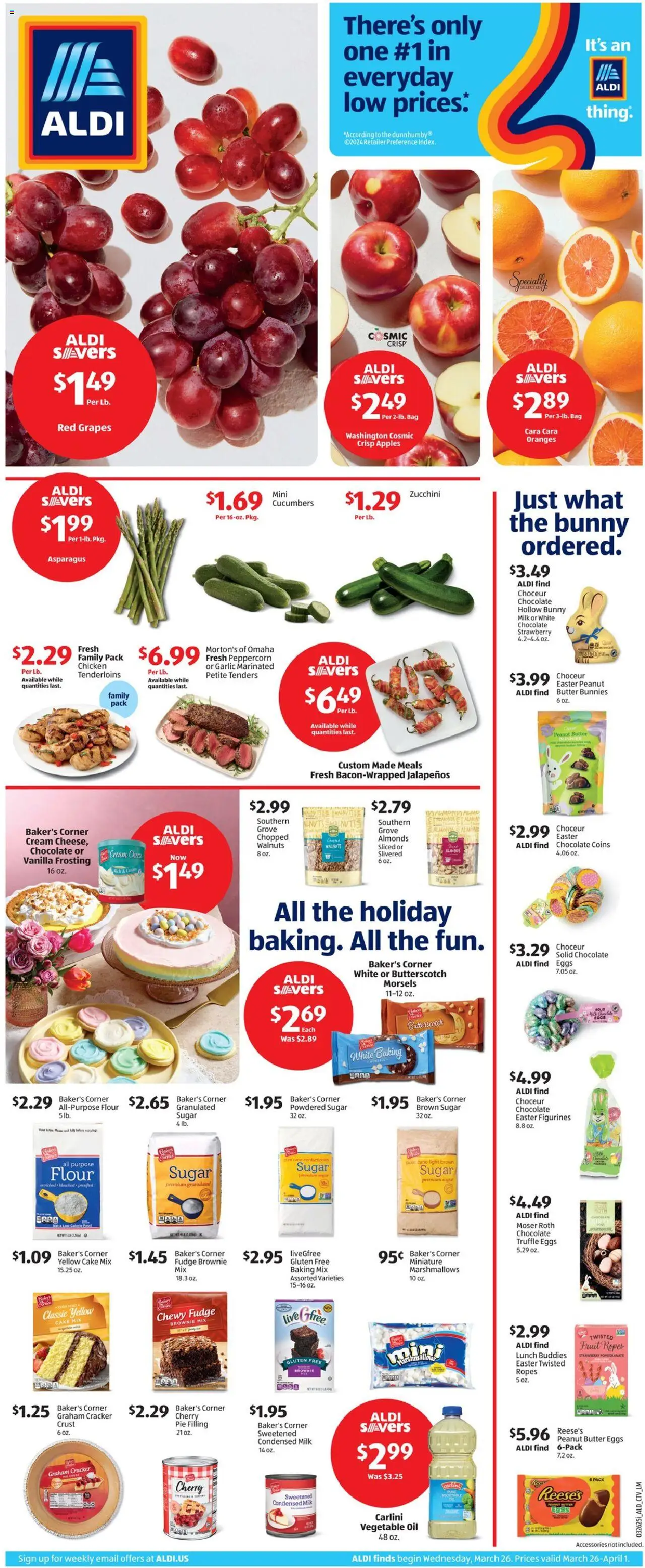 Aldi Weekly Ad from 03/26/2025 - Flyer, Sales ad - Page number 1