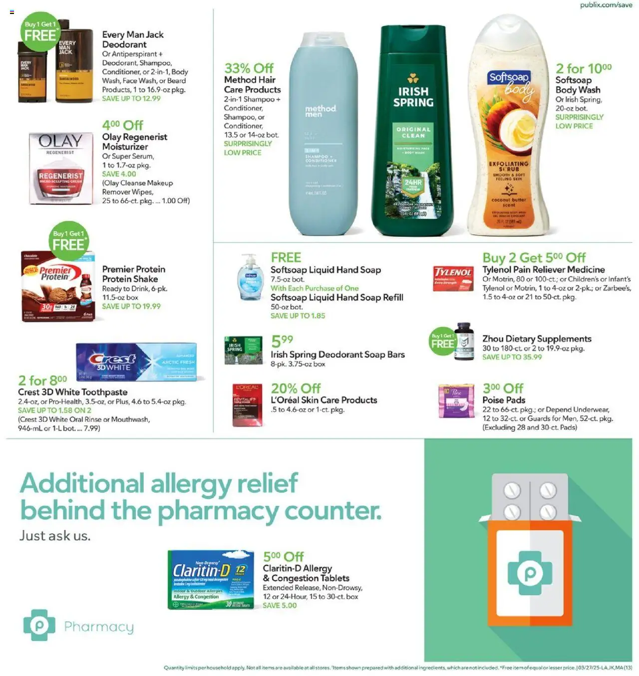 Publix Weekly ad from (03/27/2025) - Ad this week, Flyer - Page number 13