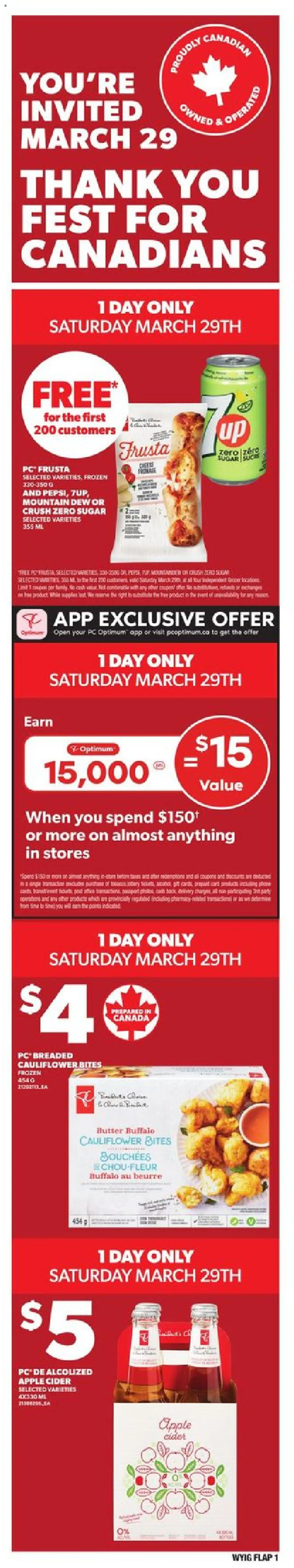 Loblaws flyer valid from Mar 27, 2025 - page number 1