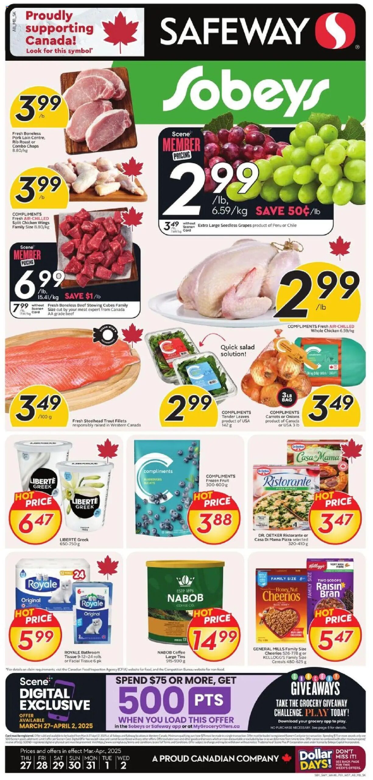 Sobeys weekly flyer starting Mar 27, 2025 ⭐️