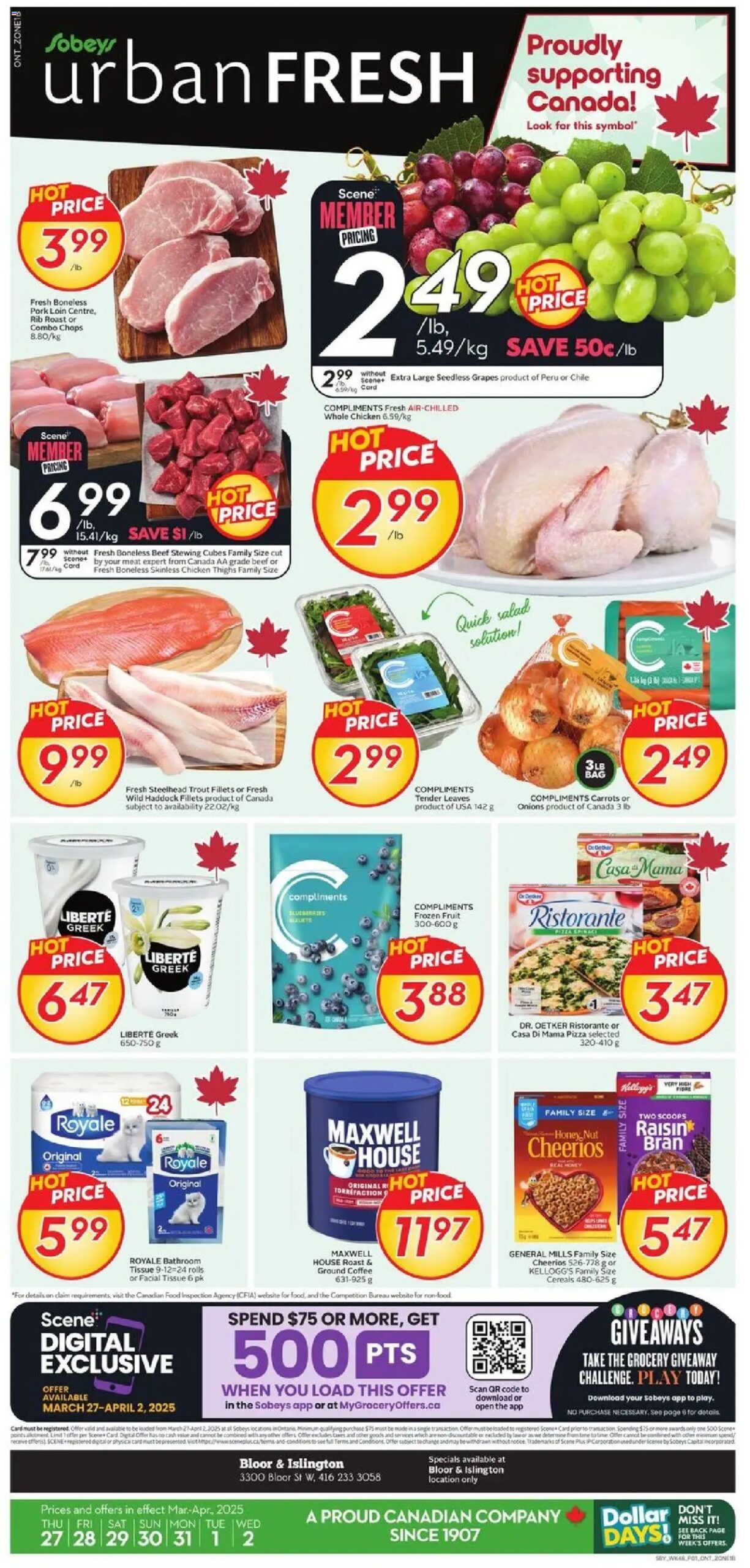Sobeys weekly flyer starting Mar 27, 2025 ⭐️