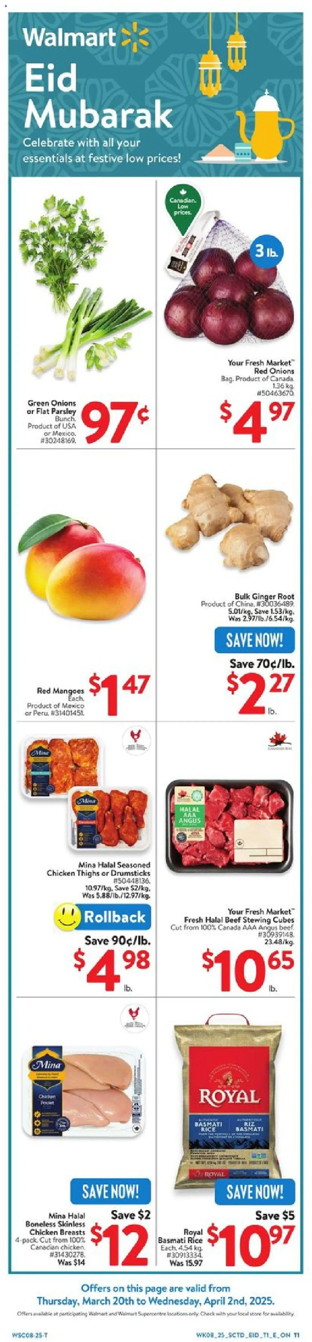 Walmart flyer valid from Mar 20, 2025 - page number 1