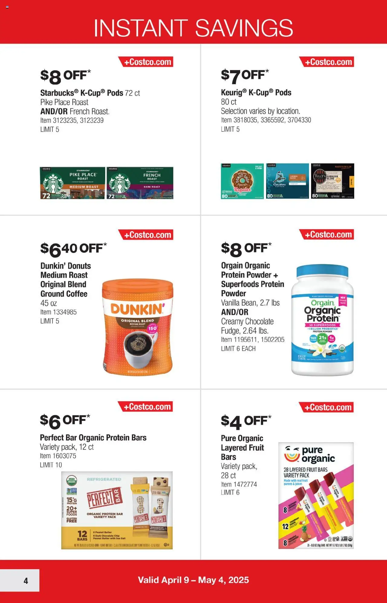 Costco Savings Event from 04/09/2025 - Flyer - Page number 4