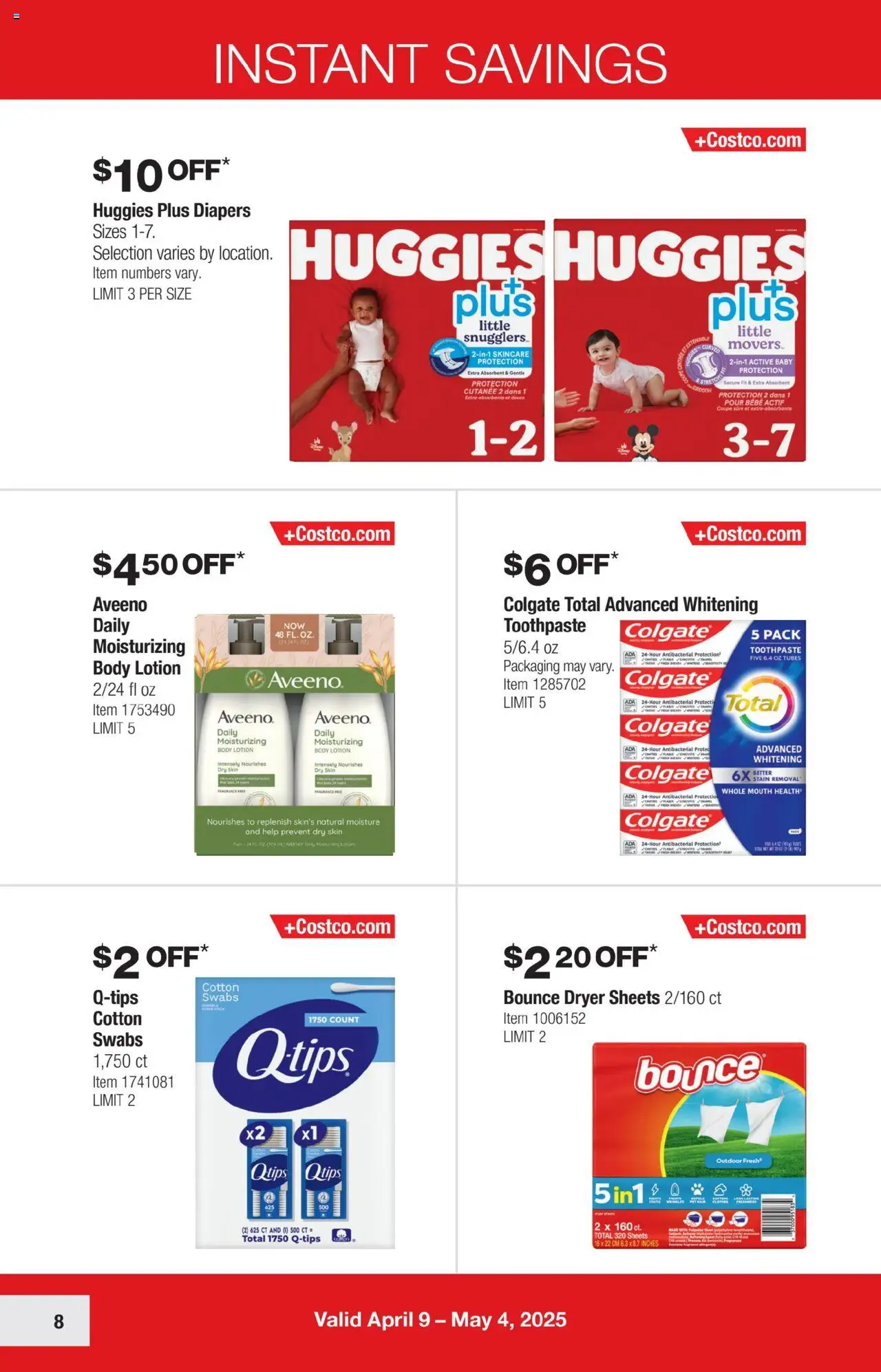 Costco Savings Event from 04/09/2025 - Flyer - Page number 8