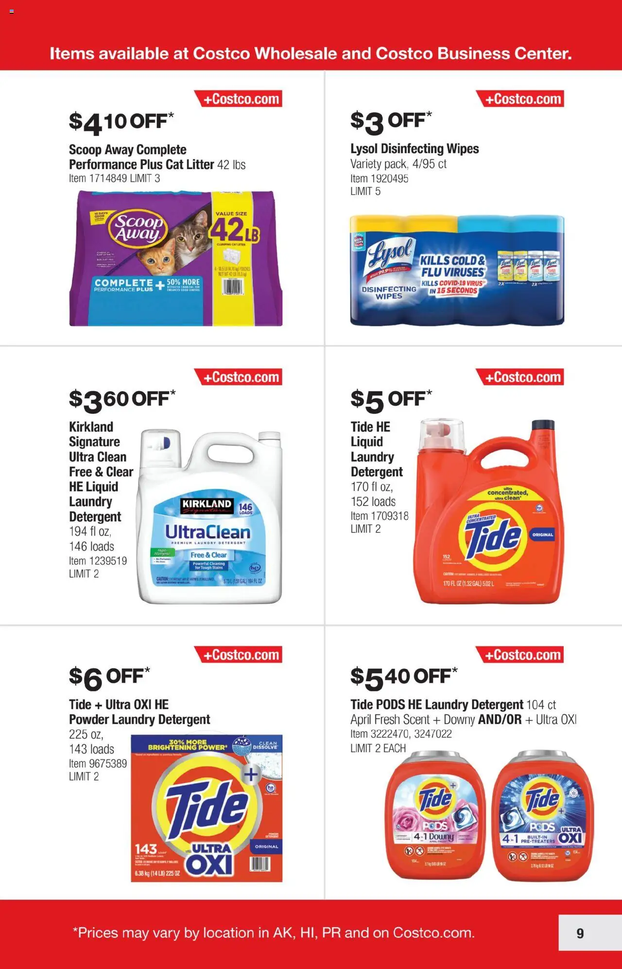 Costco Savings Event from 04/09/2025 - Flyer - Page number 9