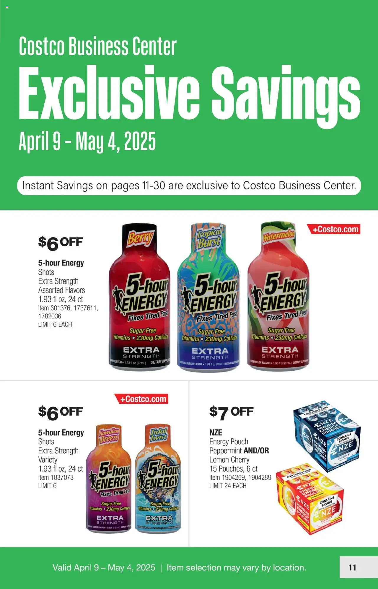 Costco Savings Event from 04/09/2025 - Flyer - Page number 11