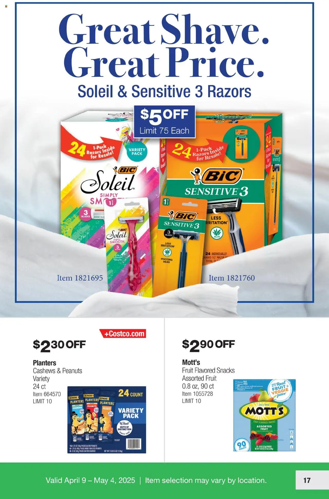 Costco Savings Event from 04/09/2025 - Flyer - Page number 17