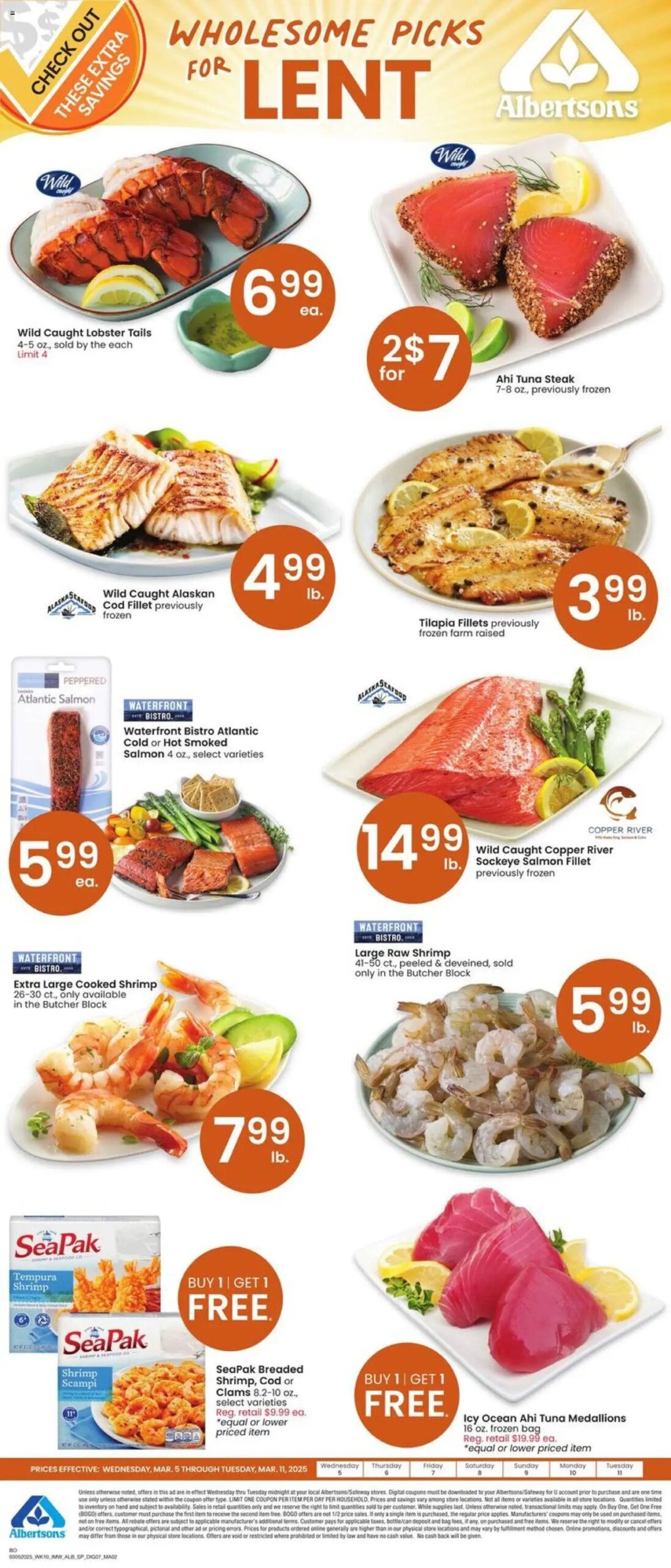 Albertsons Bonus Savings from 03/05/2025 >> Flyer