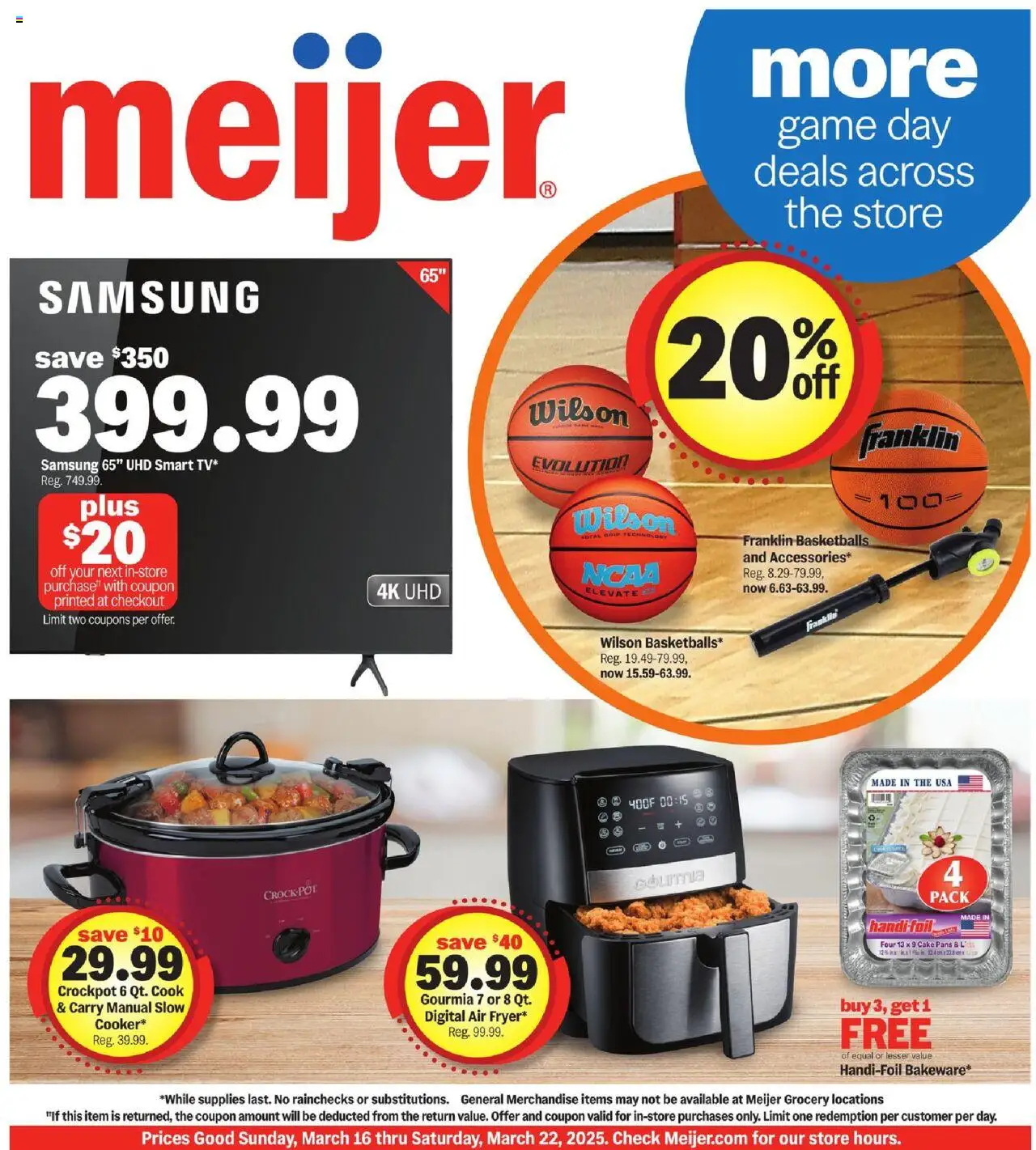 MEIJER AD from 03/16/2025 >> More game day deals across the store > PREVIEW