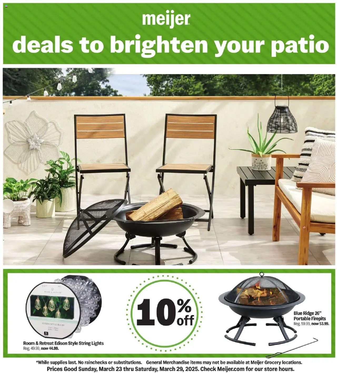 MEIJER AD from 03/23/2025 >> Deals to brighten your patio > PREVIEW